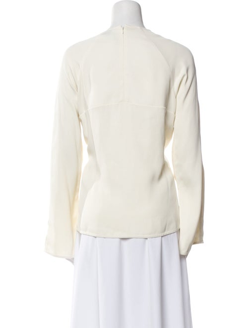 LOULOU Bateau Neckline Long Sleeve Blouse