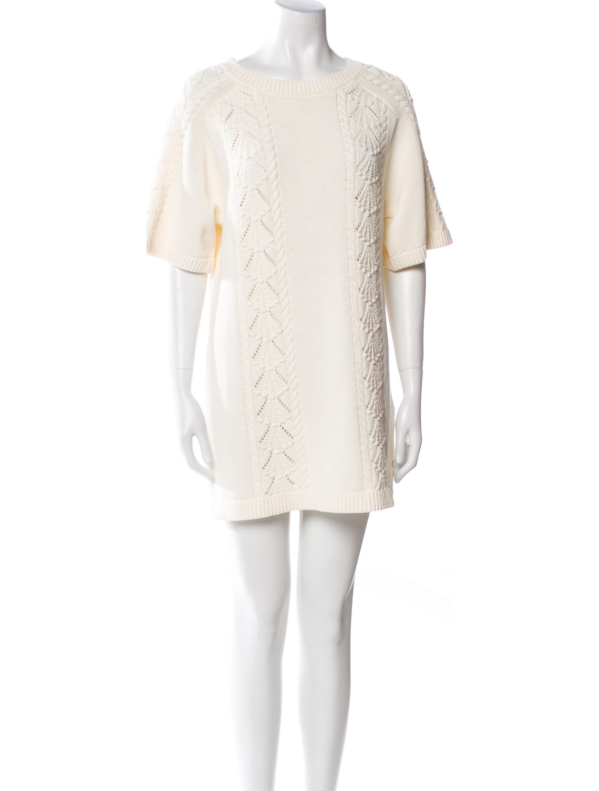 LOULOU Bateau Neckline Mini Dress