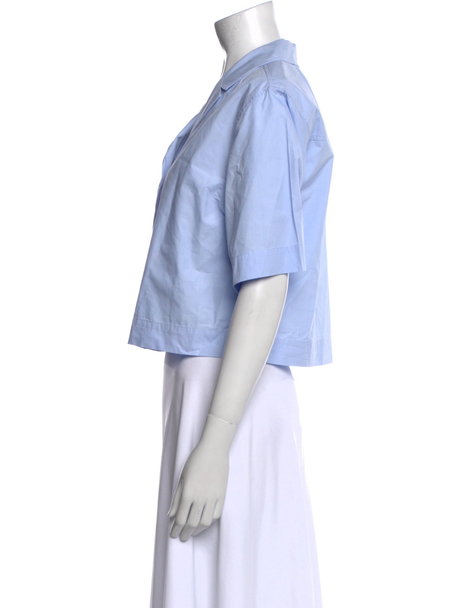 LOULOU Short Sleeve Crop Top