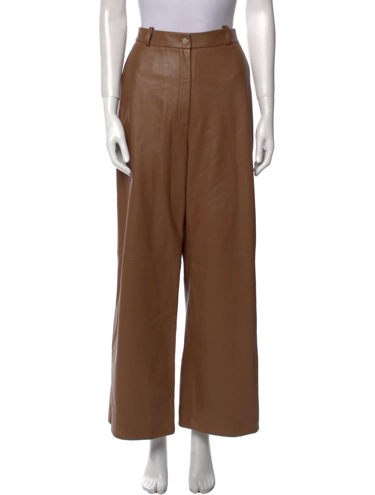 LOULOU Leather Wide Leg Pants