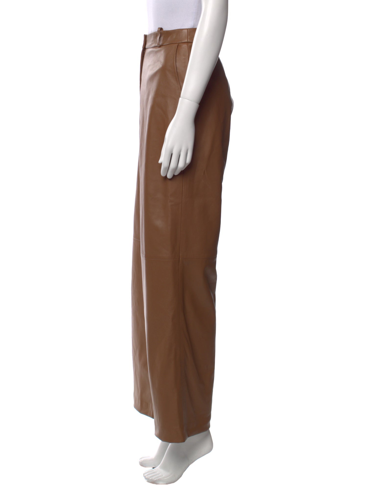 LOULOU Leather Wide Leg Pants
