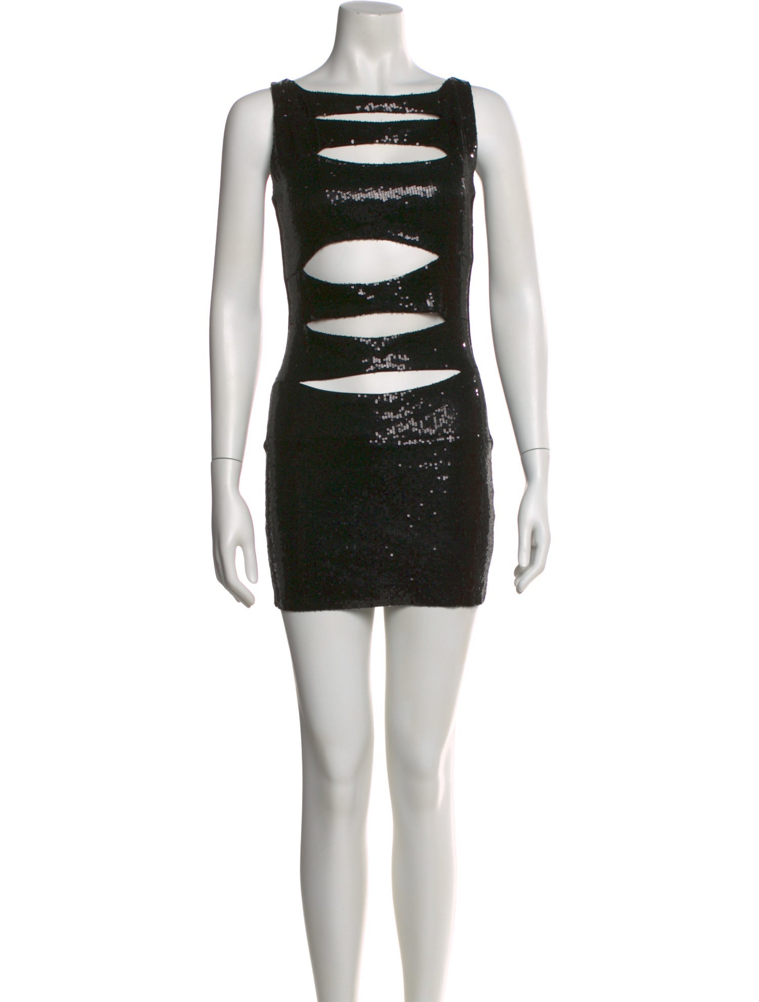 LOULOU Bateau Neckline Mini Dress