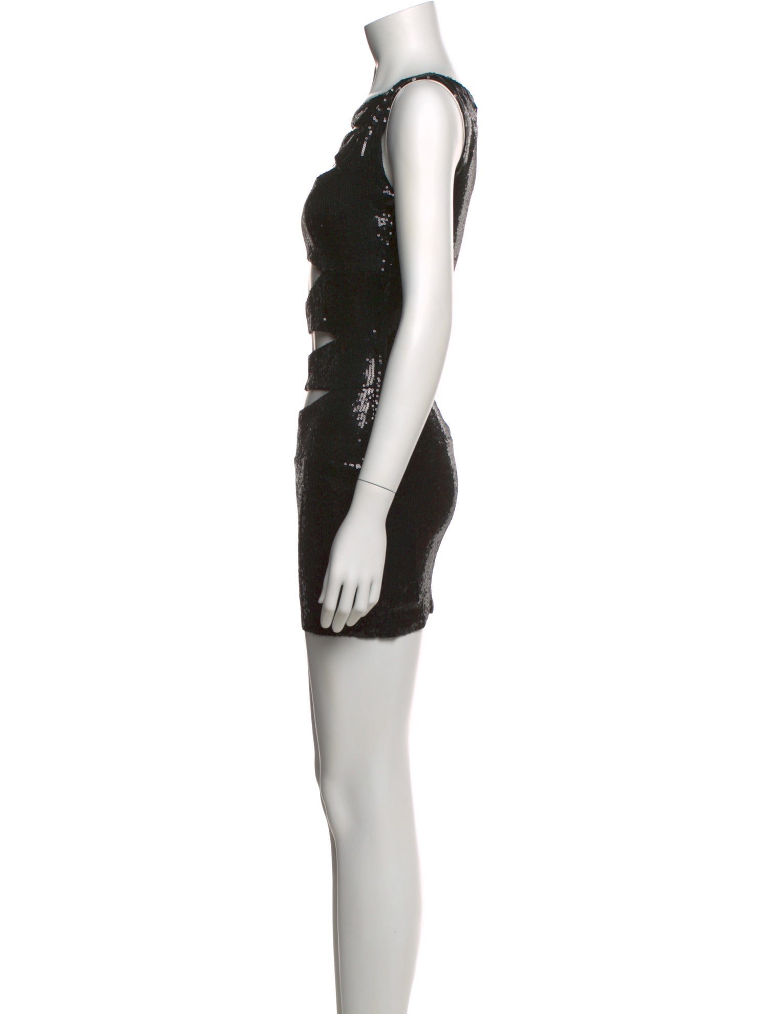 LOULOU Bateau Neckline Mini Dress