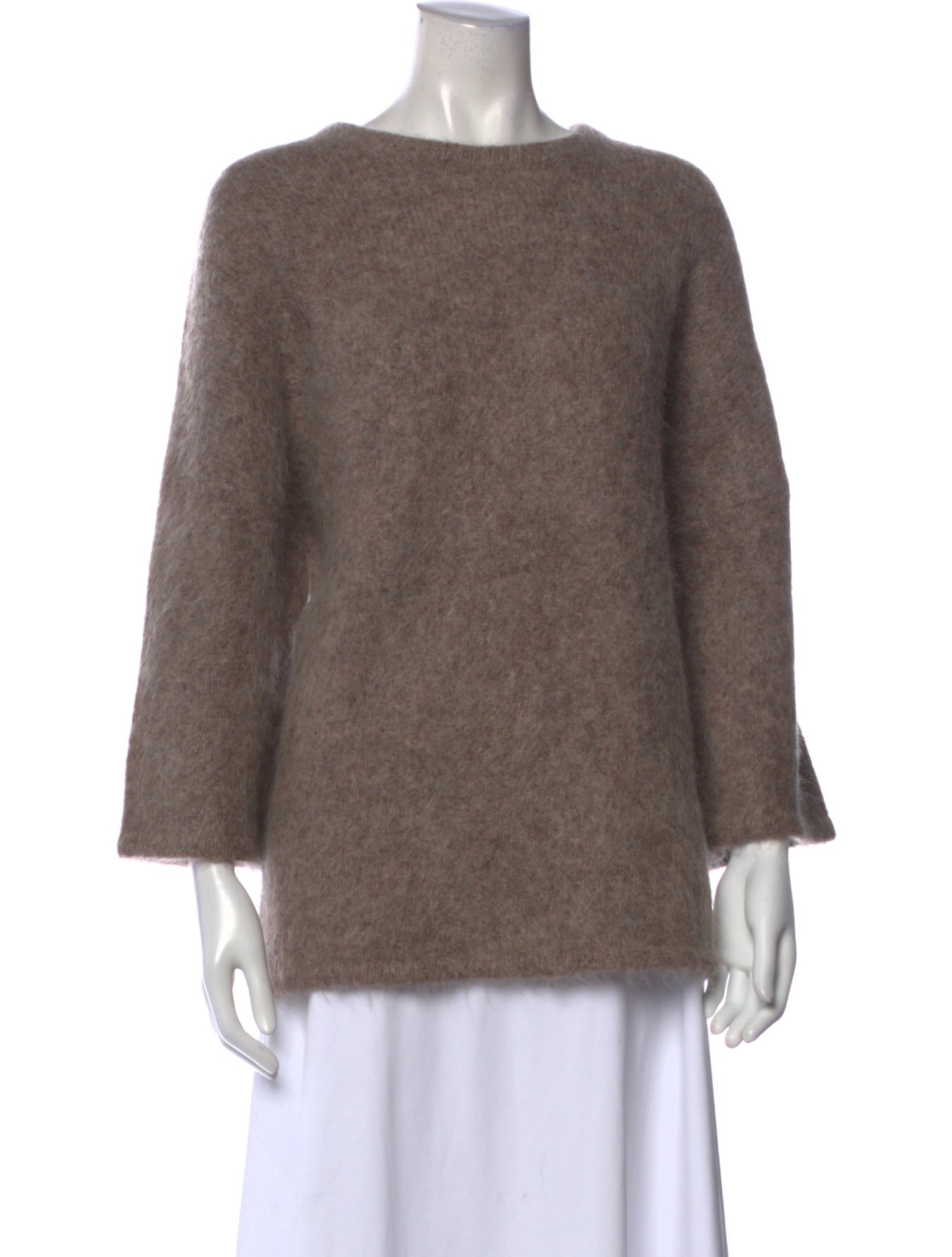 LOULOU Alpaca Bateau Neckline Sweater