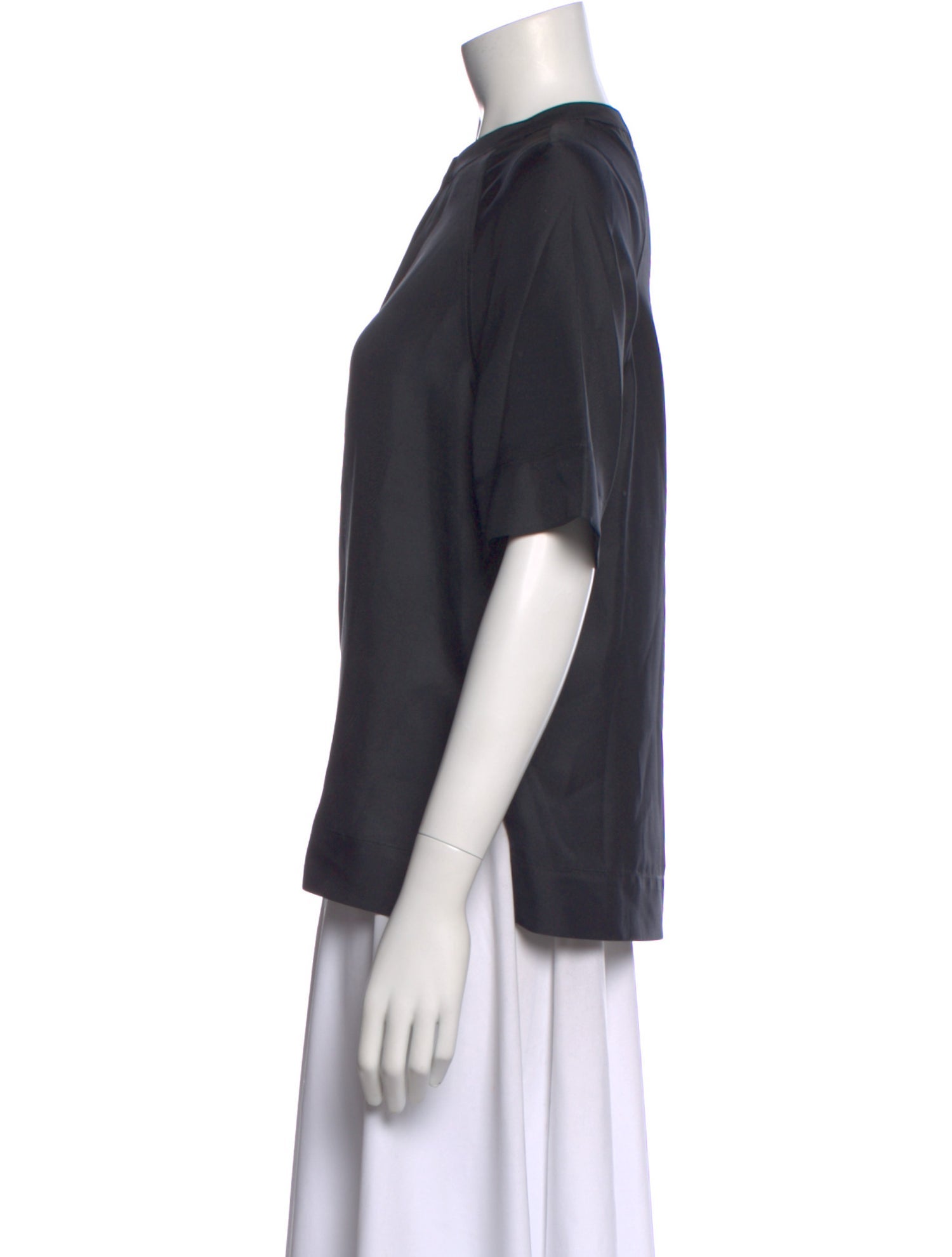 LOULOU Silk Short Sleeve Blouse w/ Tags