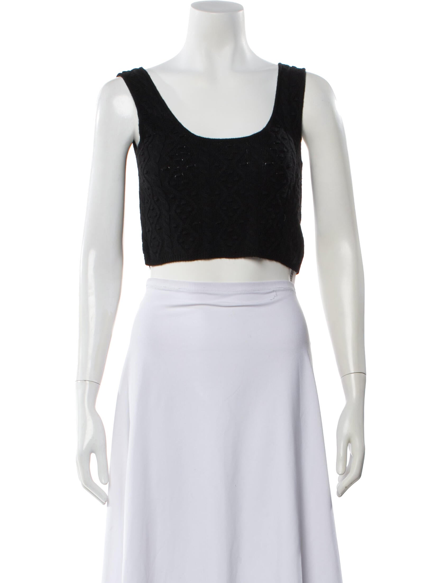 LOULOU Wool Patterned Crop Top
