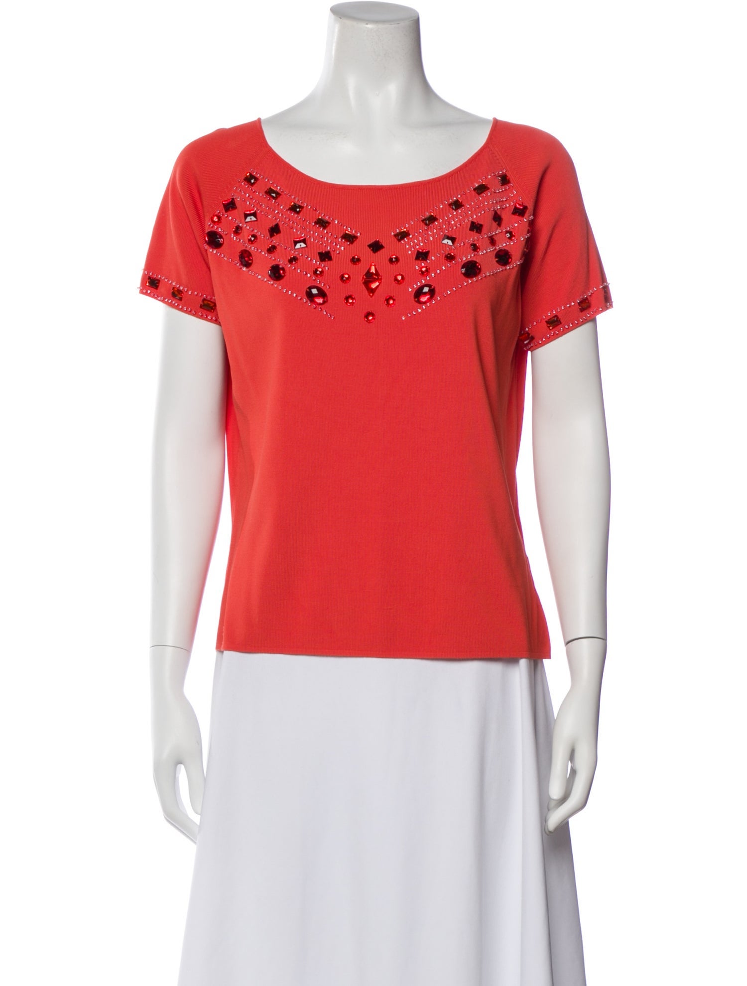 LOULOU Crew Neck Short Sleeve Top