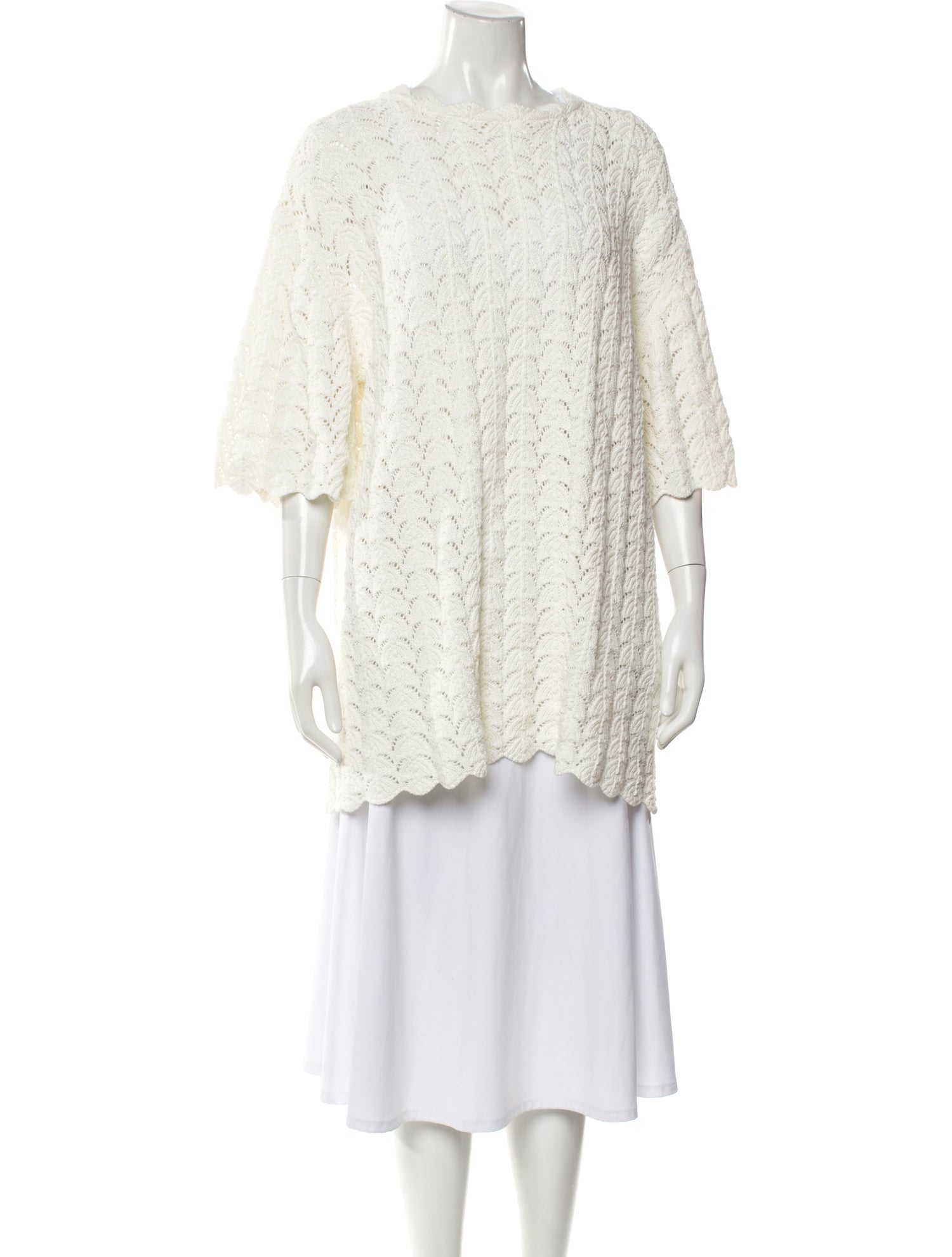 LOULOU Patterned Crew Neck Top