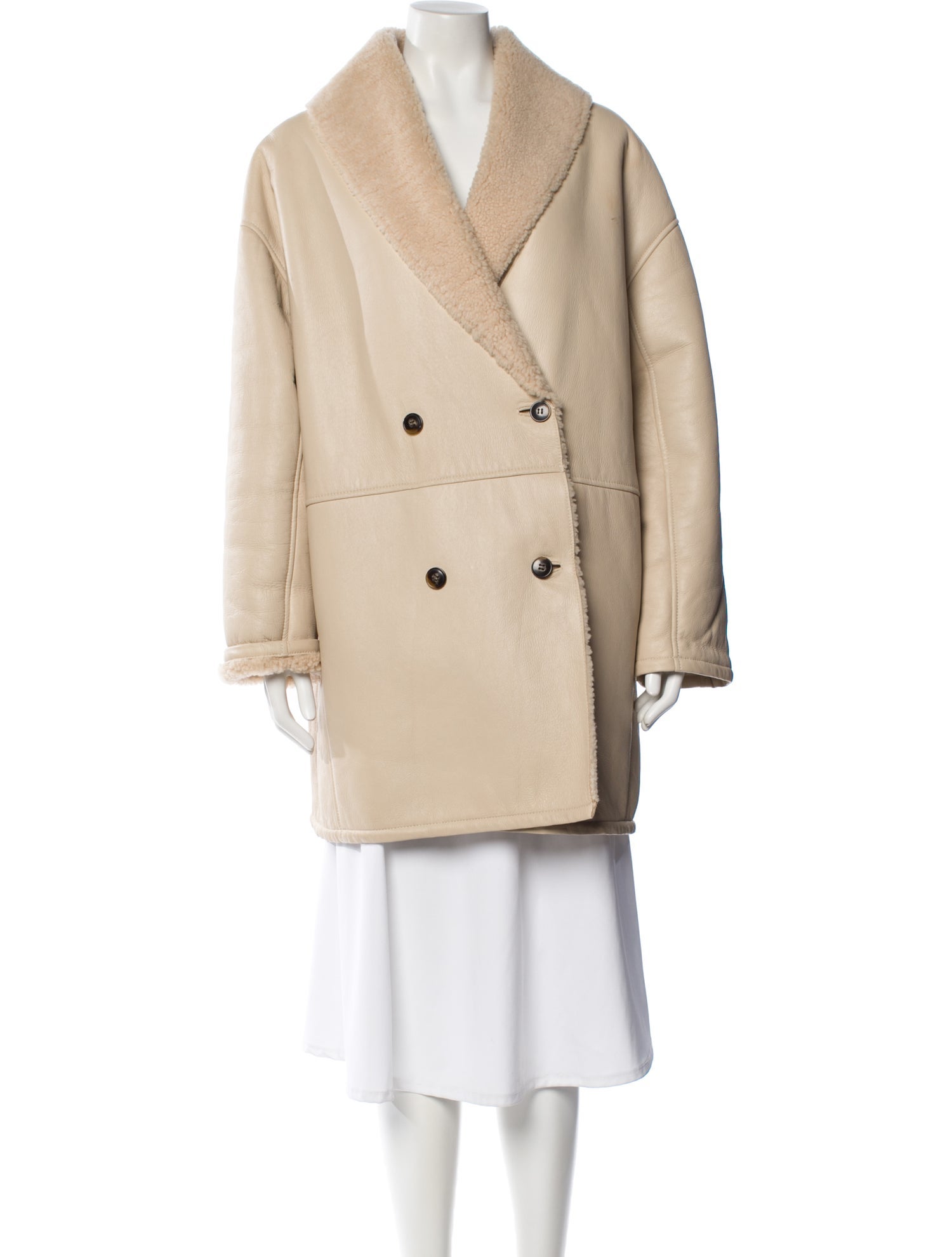 LOULOU Shearling Fur Coat