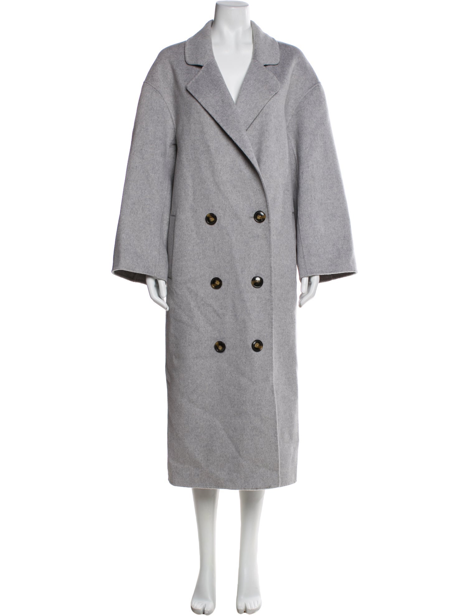 LOULOU Wool Trench Coat
