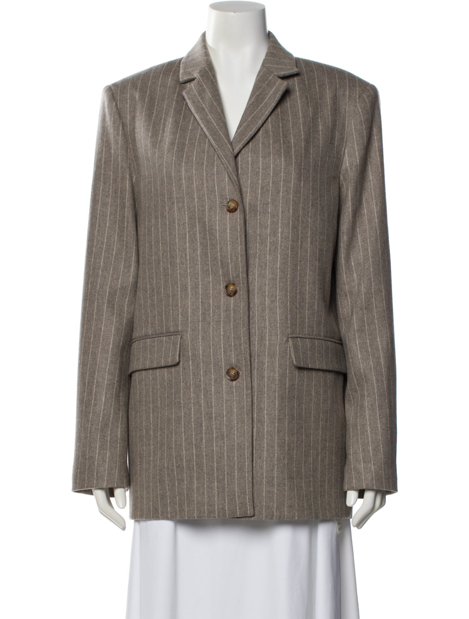 LOULOU Virgin Wool Striped Blazer