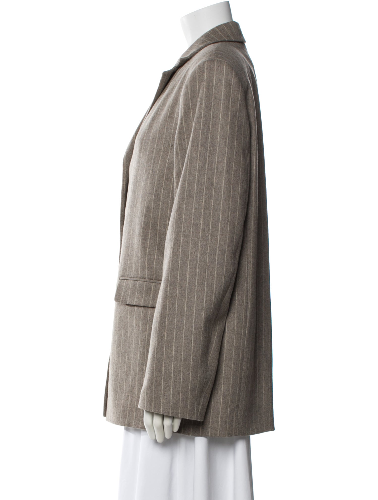 LOULOU Virgin Wool Striped Blazer