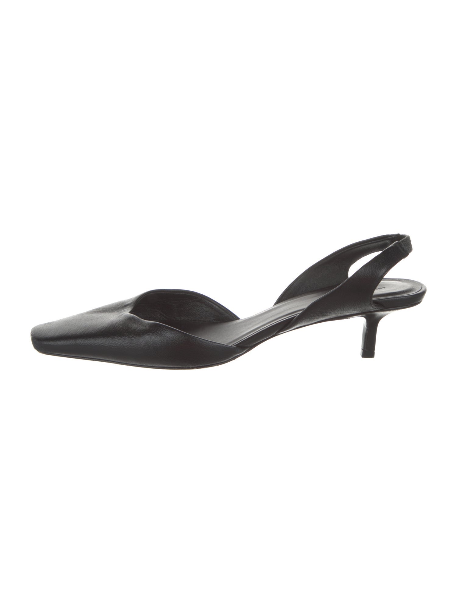 LOULOU Leather Slingback Pumps