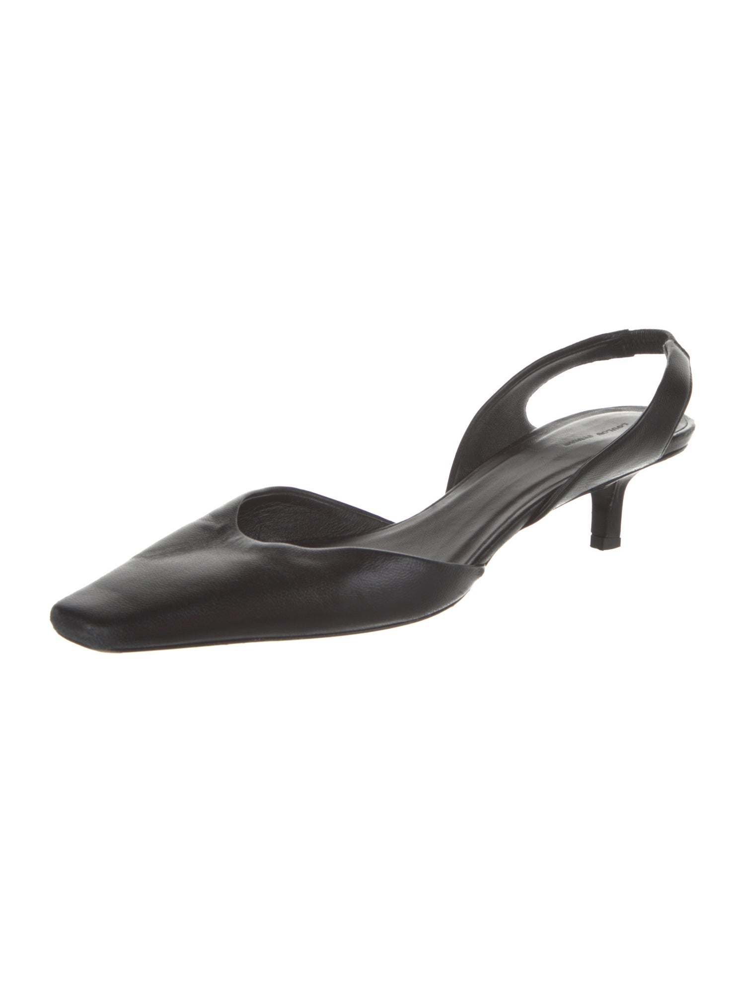 LOULOU Leather Slingback Pumps