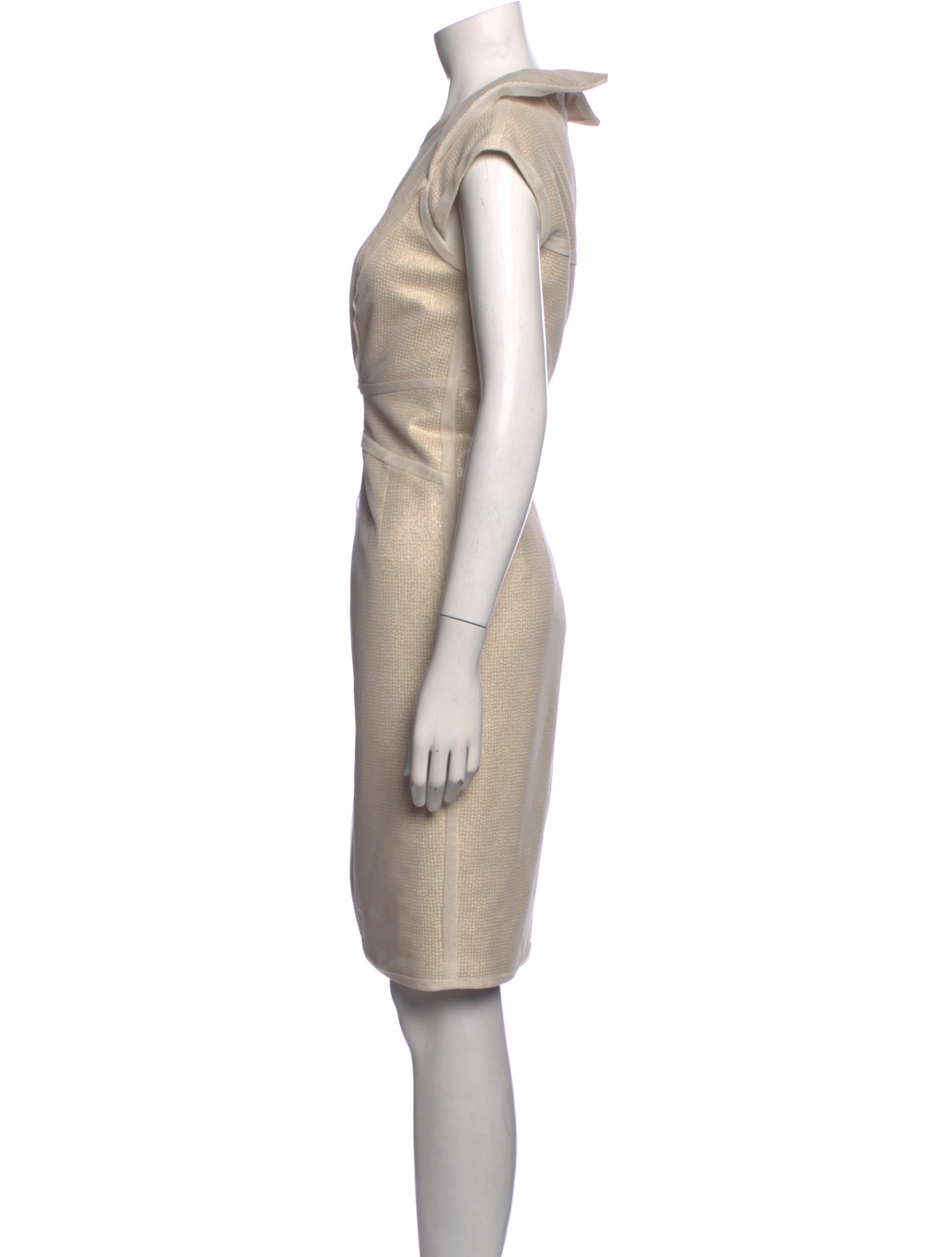 Lilia Stogova Bateau Neckline Knee-Length Dress