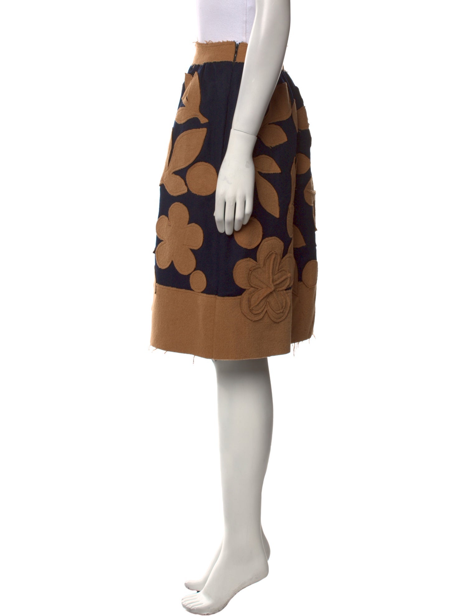 Lilia Stogova Floral Print Knee-Length Skirt