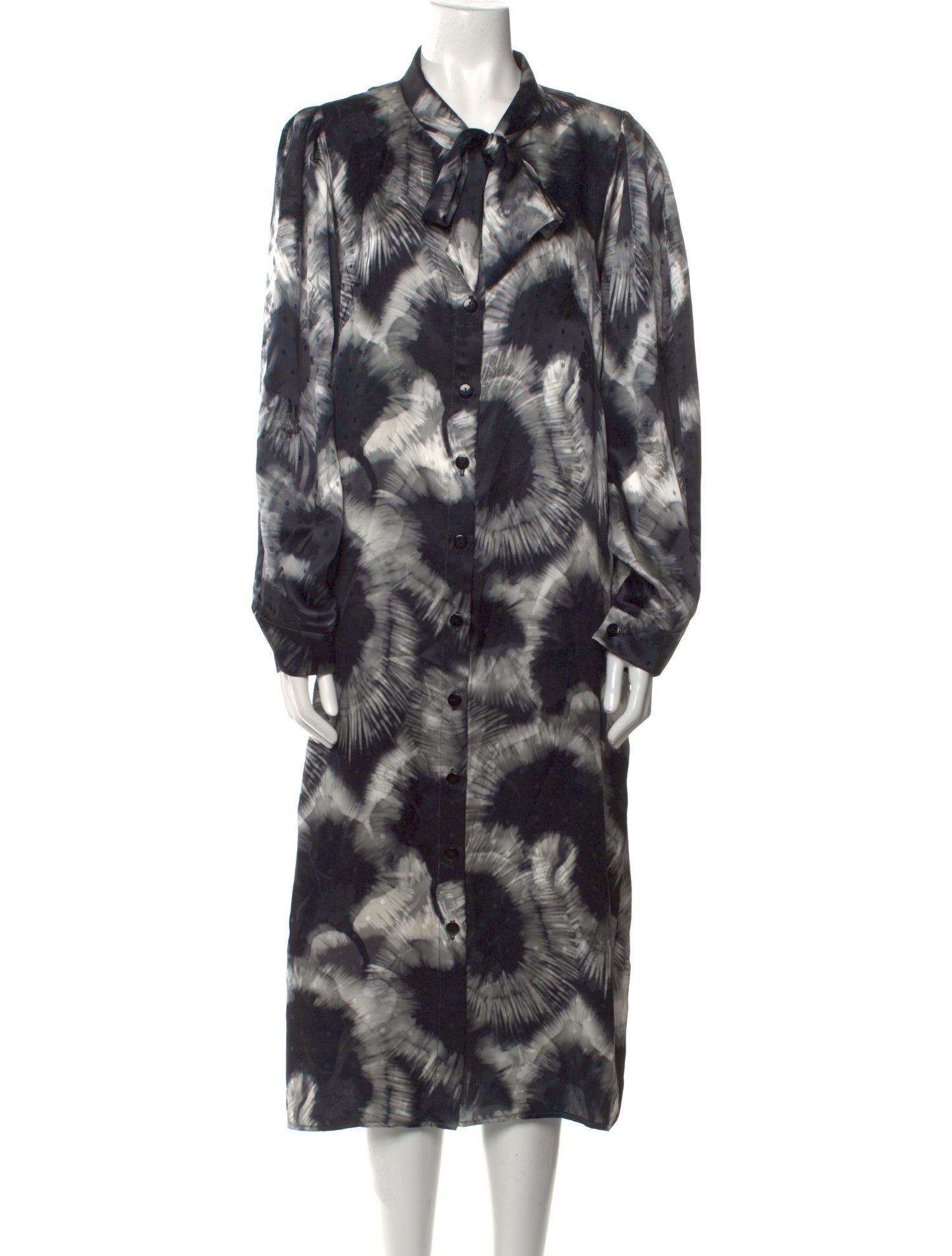 Lilia Stogova Tie-Dye Print Midi Length Dress
