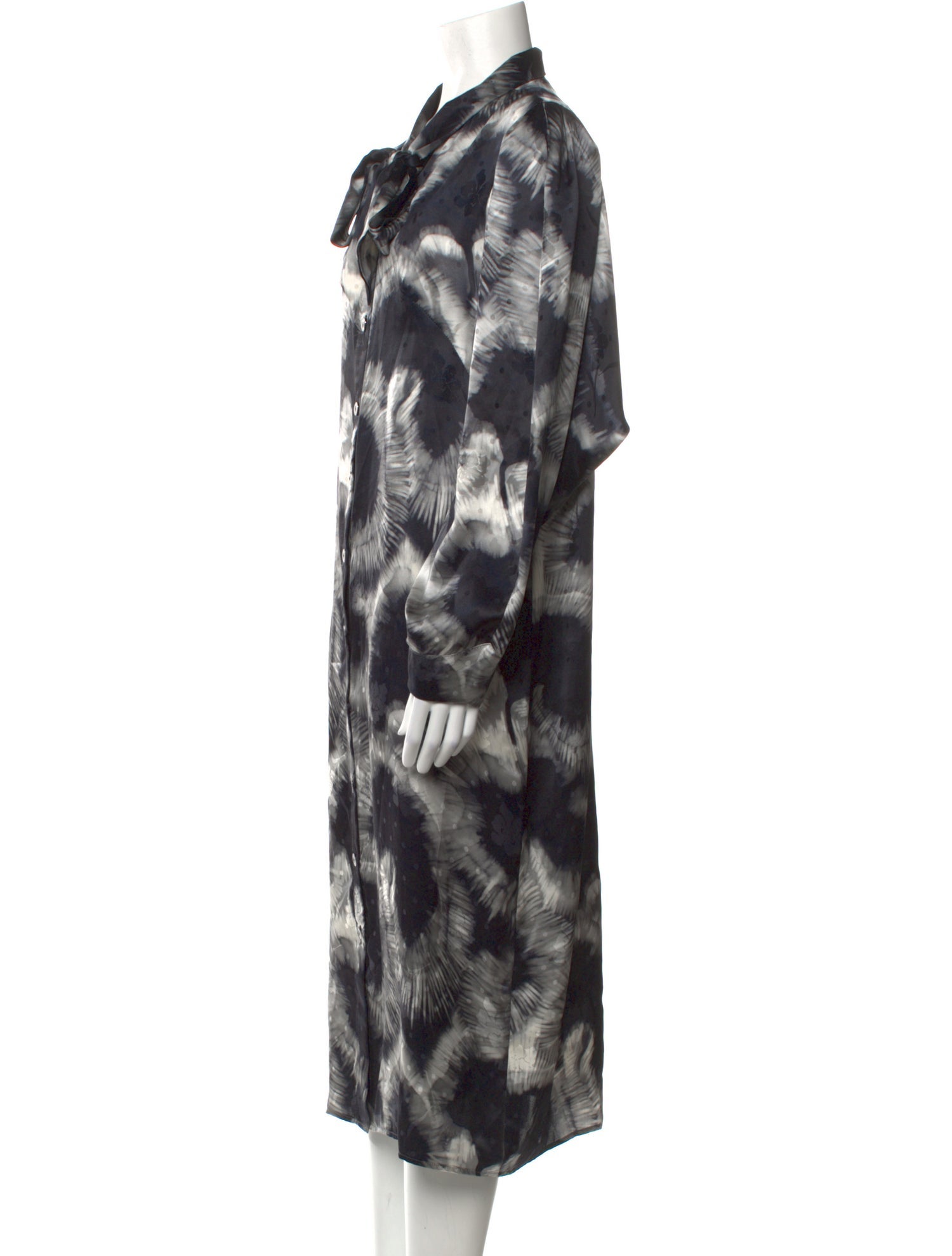 Lilia Stogova Tie-Dye Print Midi Length Dress