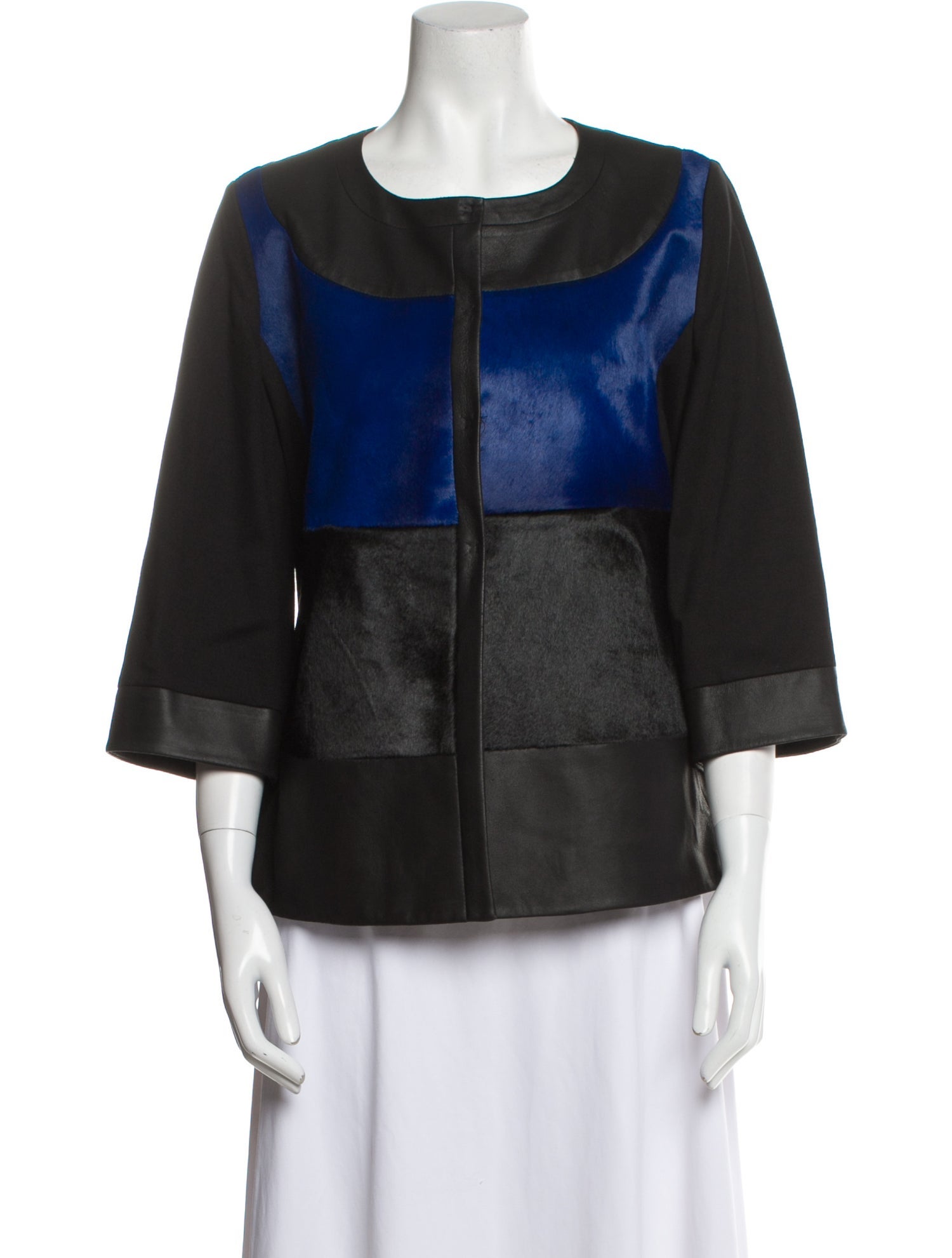 Lilia Stogova Colorblock Pattern Jacket