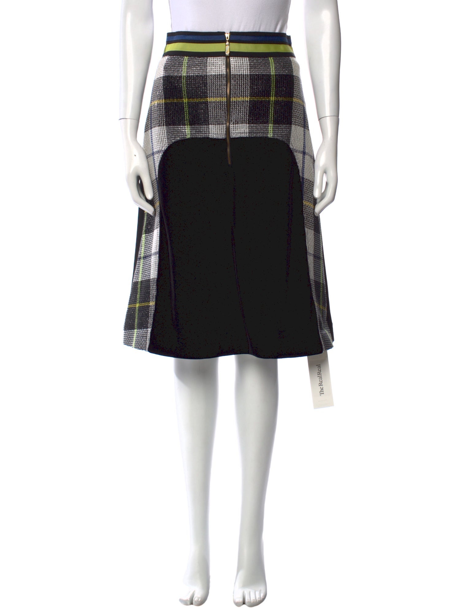 Lilia Stogova Plaid Print Knee-Length Skirt
