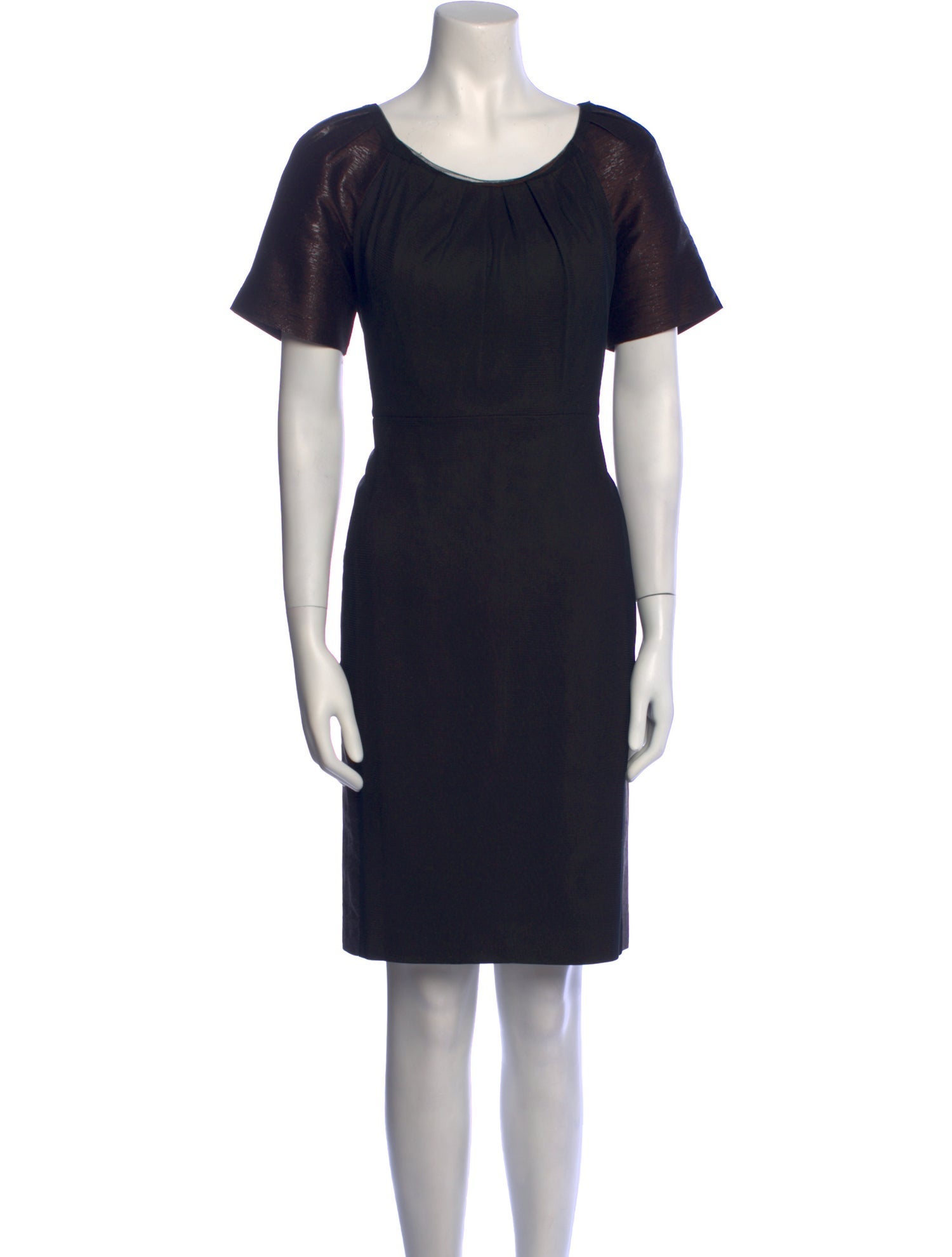 Lilia Stogova Scoop Neck Knee-Length Dress