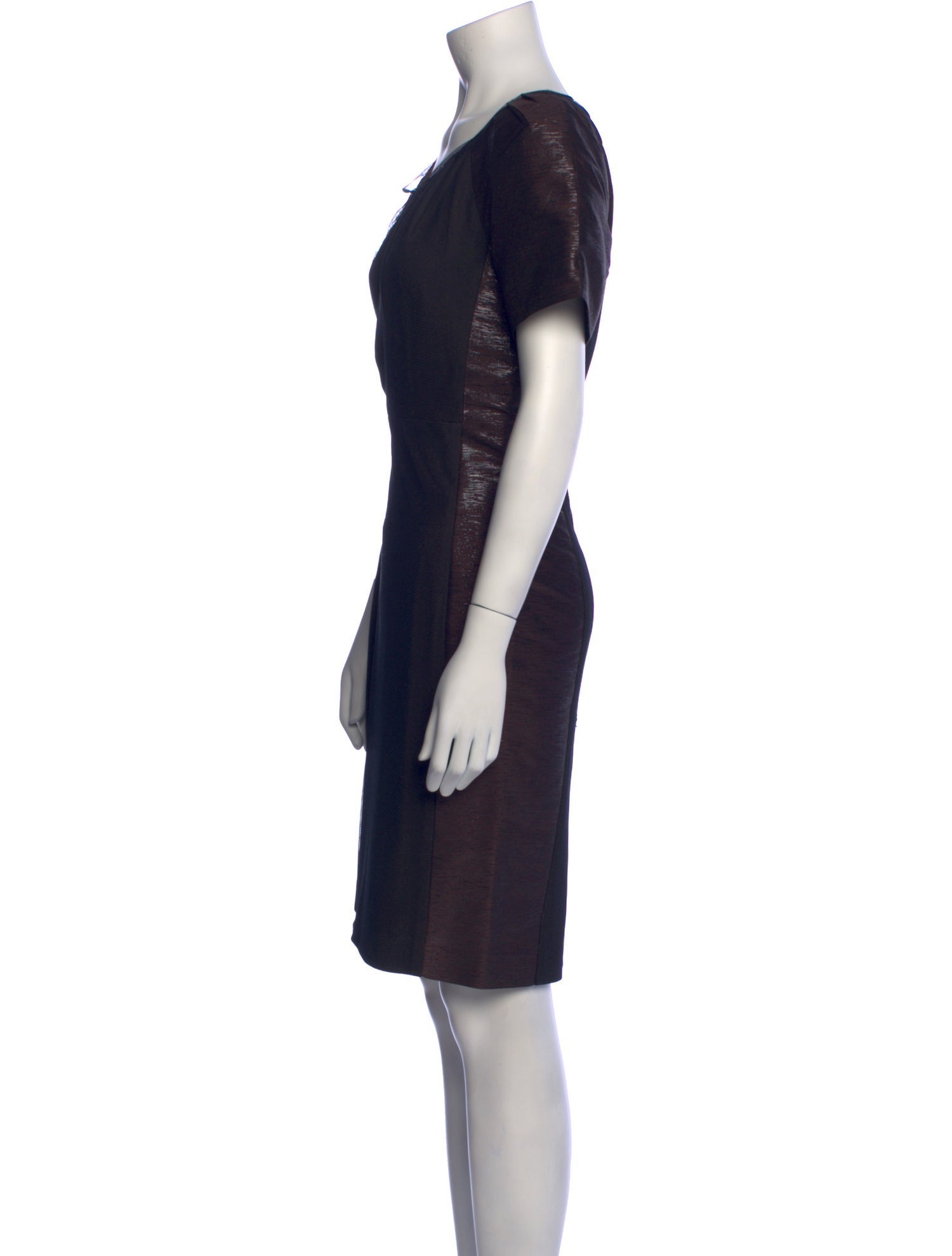 Lilia Stogova Scoop Neck Knee-Length Dress