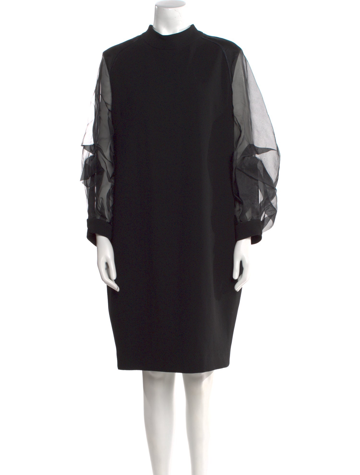 Lilia Stogova Mock Neck Knee-Length Dress