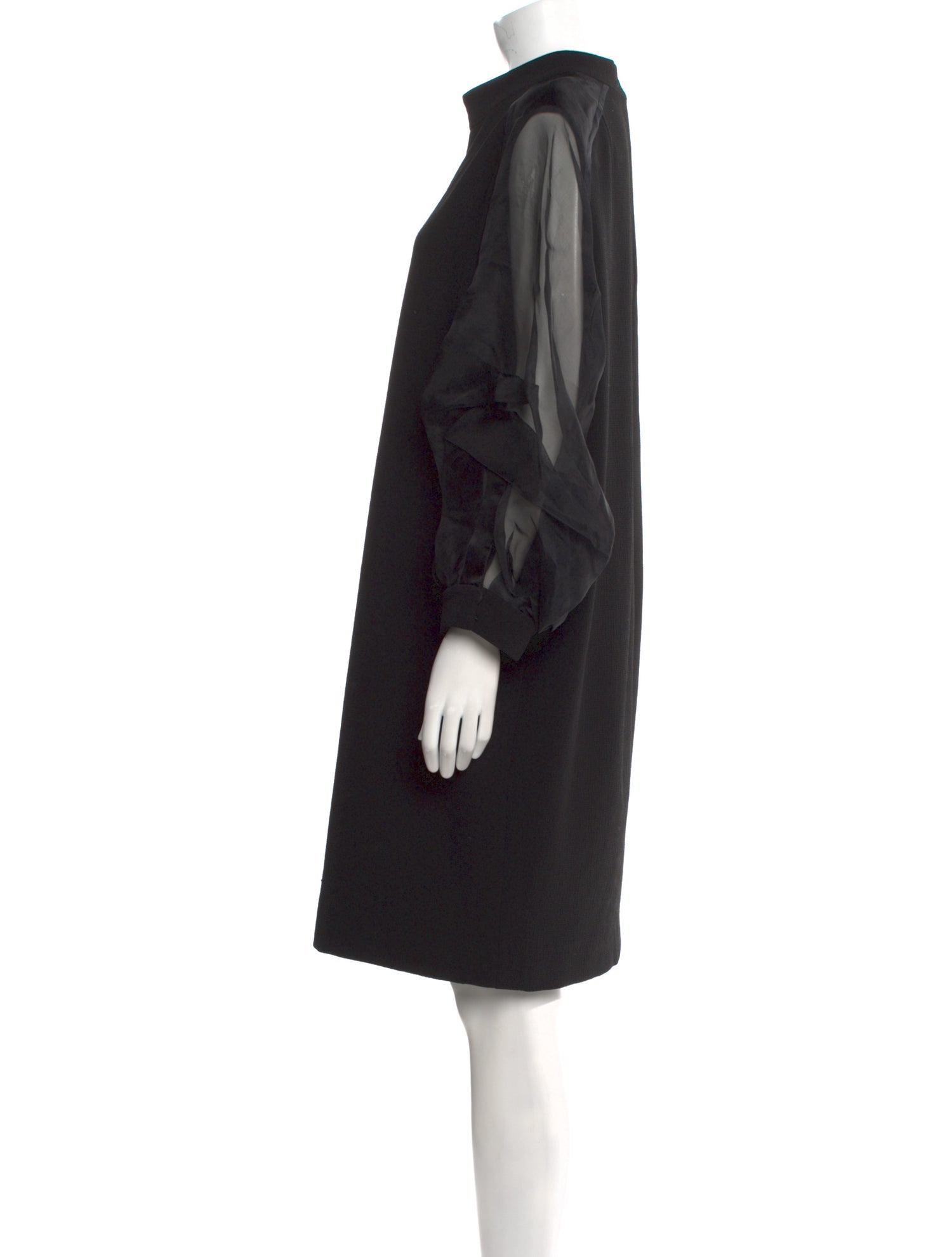 Lilia Stogova Mock Neck Knee-Length Dress