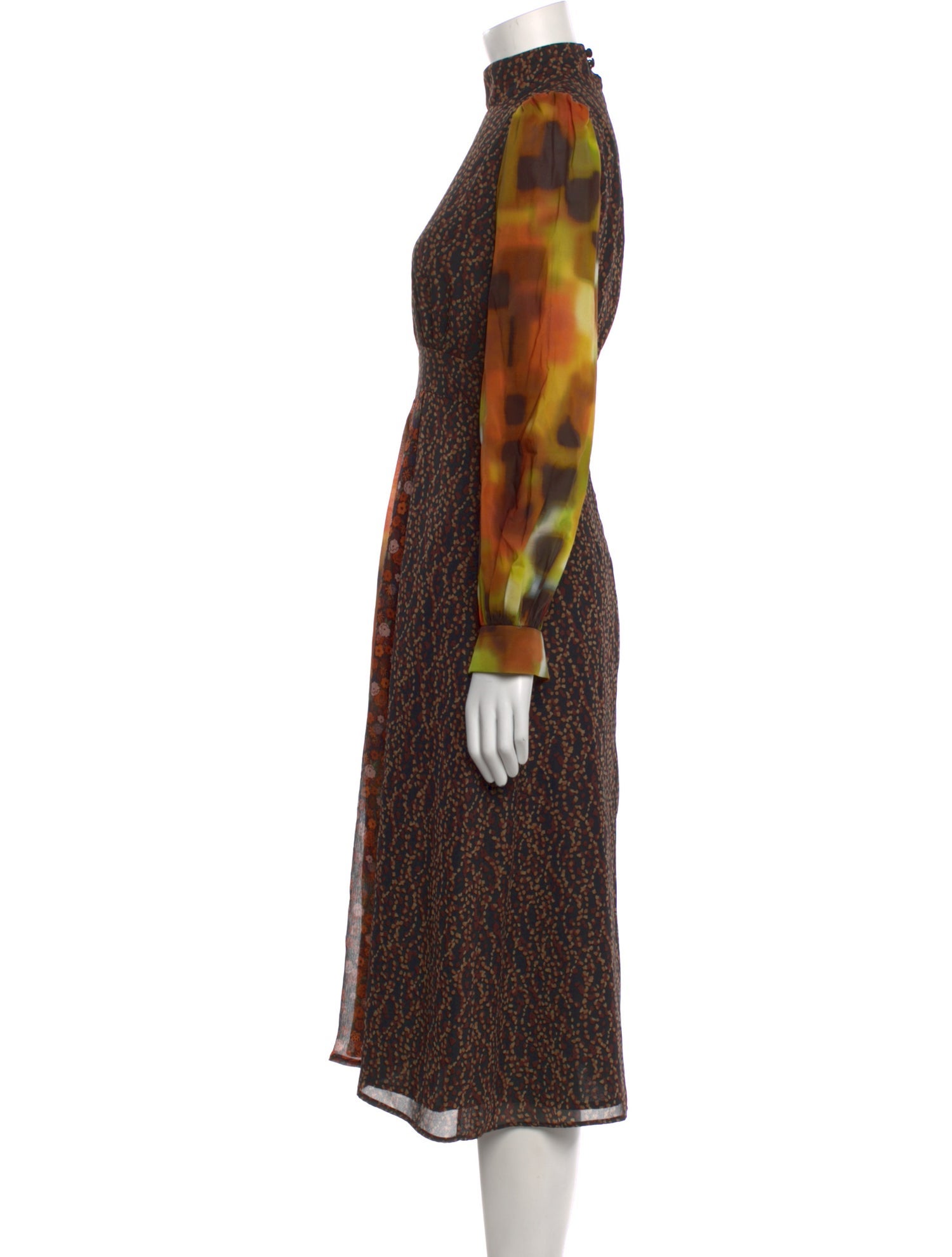 Lilia Stogova Printed Midi Length Dress