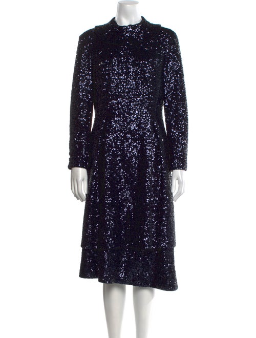 Lilia Stogova Mock Neck Midi Length Dress