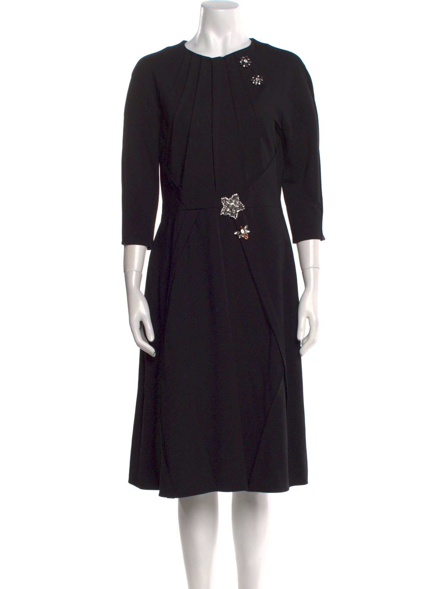 Lilia Stogova Crew Neck Midi Length Dress