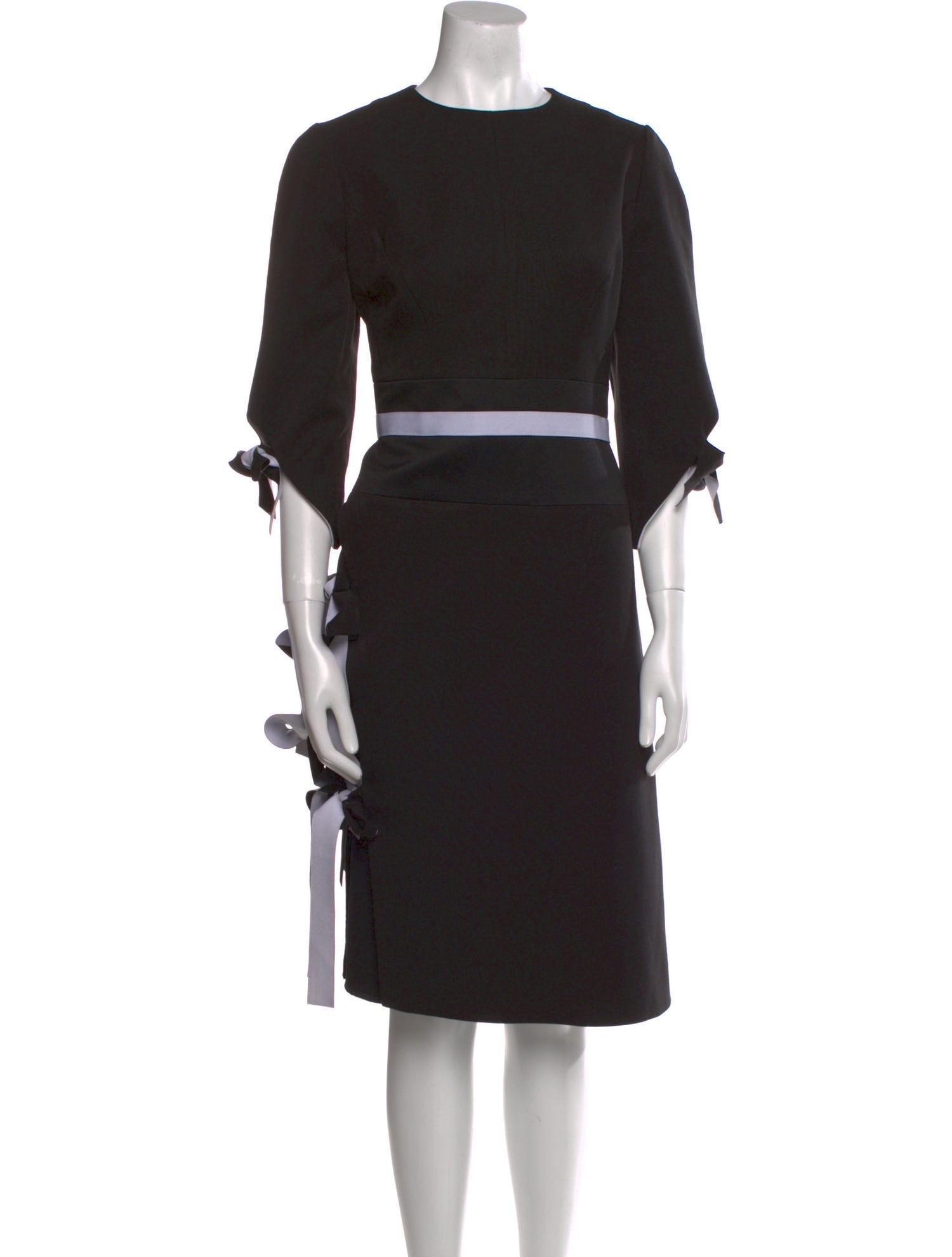 Lilia Stogova Crew Neck Knee-Length Dress