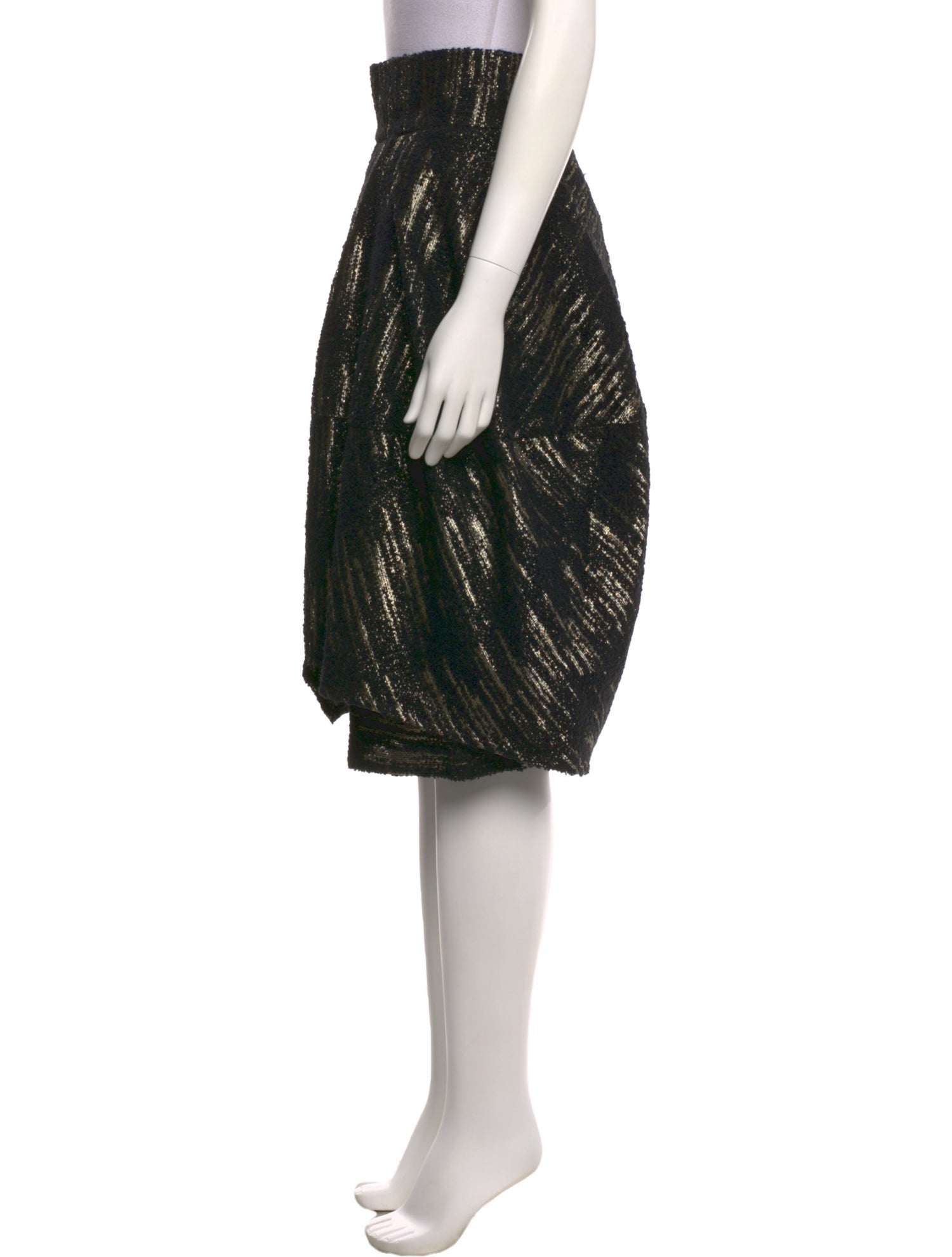 Lilia Stogova Glitter Accents Knee-Length Skirt
