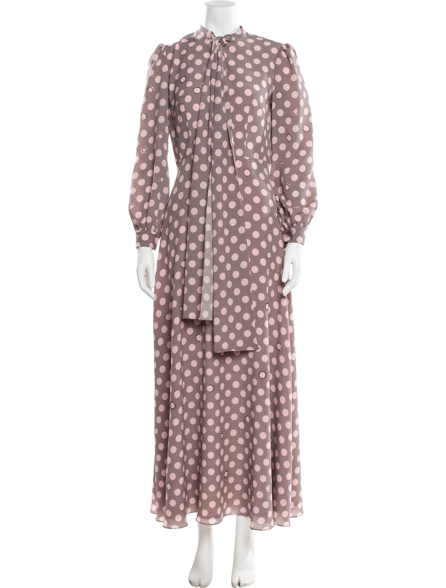 Lilia Stogova Polka Dot Print Long Dress
