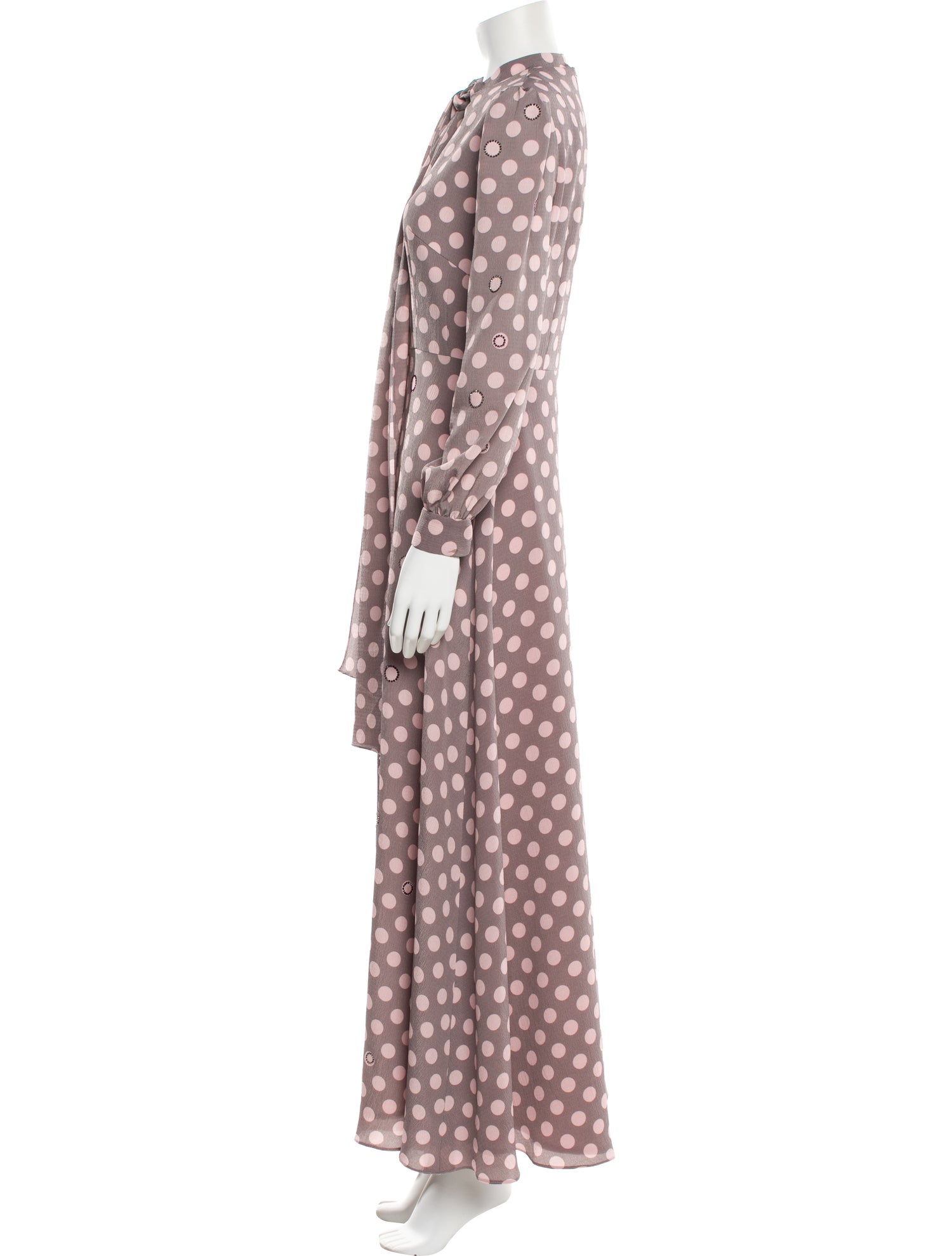 Lilia Stogova Polka Dot Print Long Dress