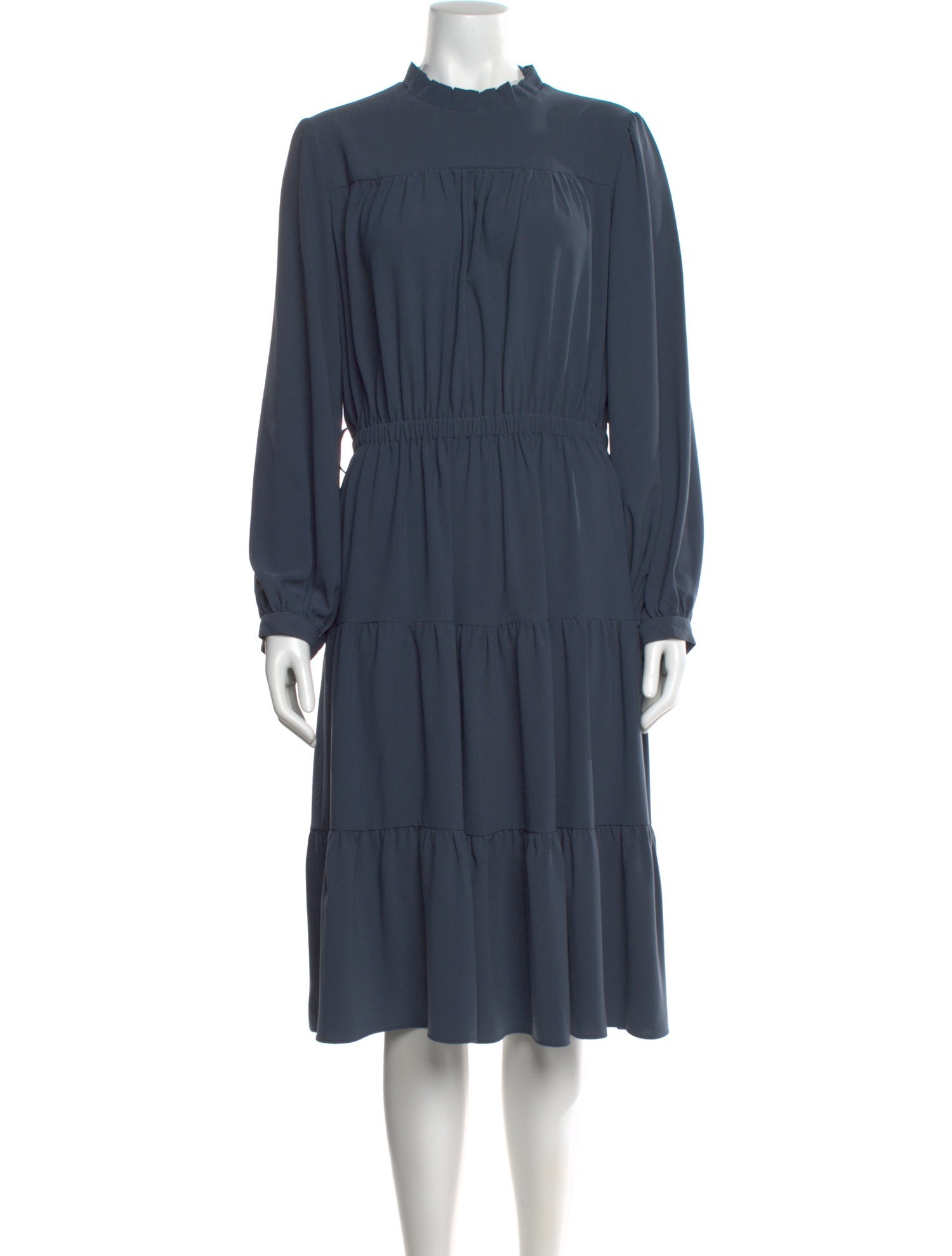 Lilia Stogova Mock Neck Midi Length Dress