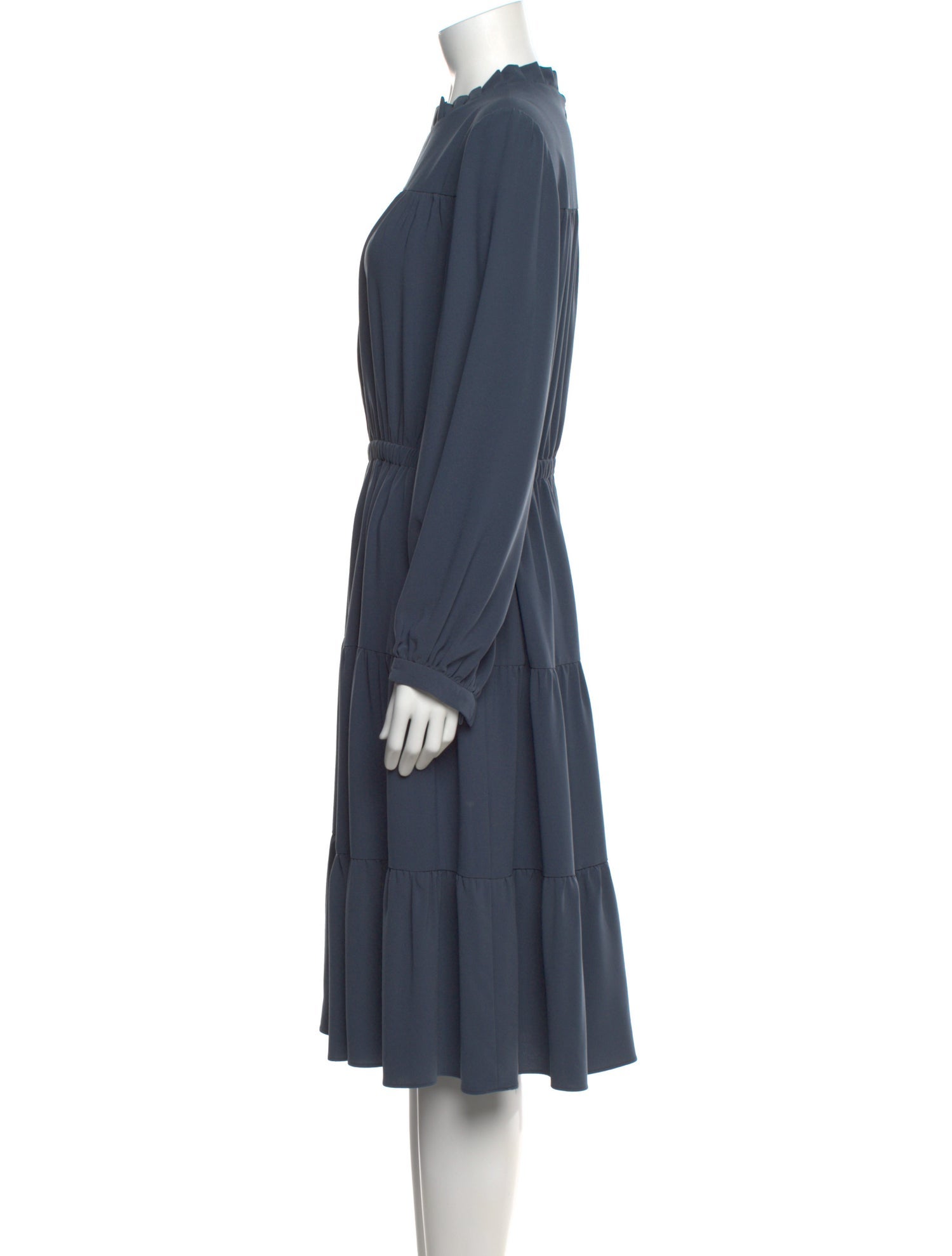 Lilia Stogova Mock Neck Midi Length Dress