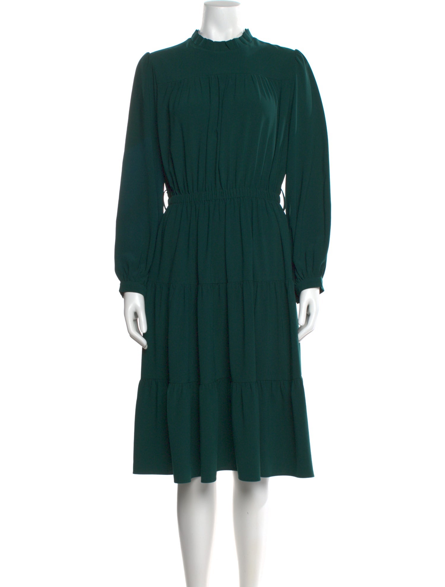 Lilia Stogova Mock Neck Midi Length Dress