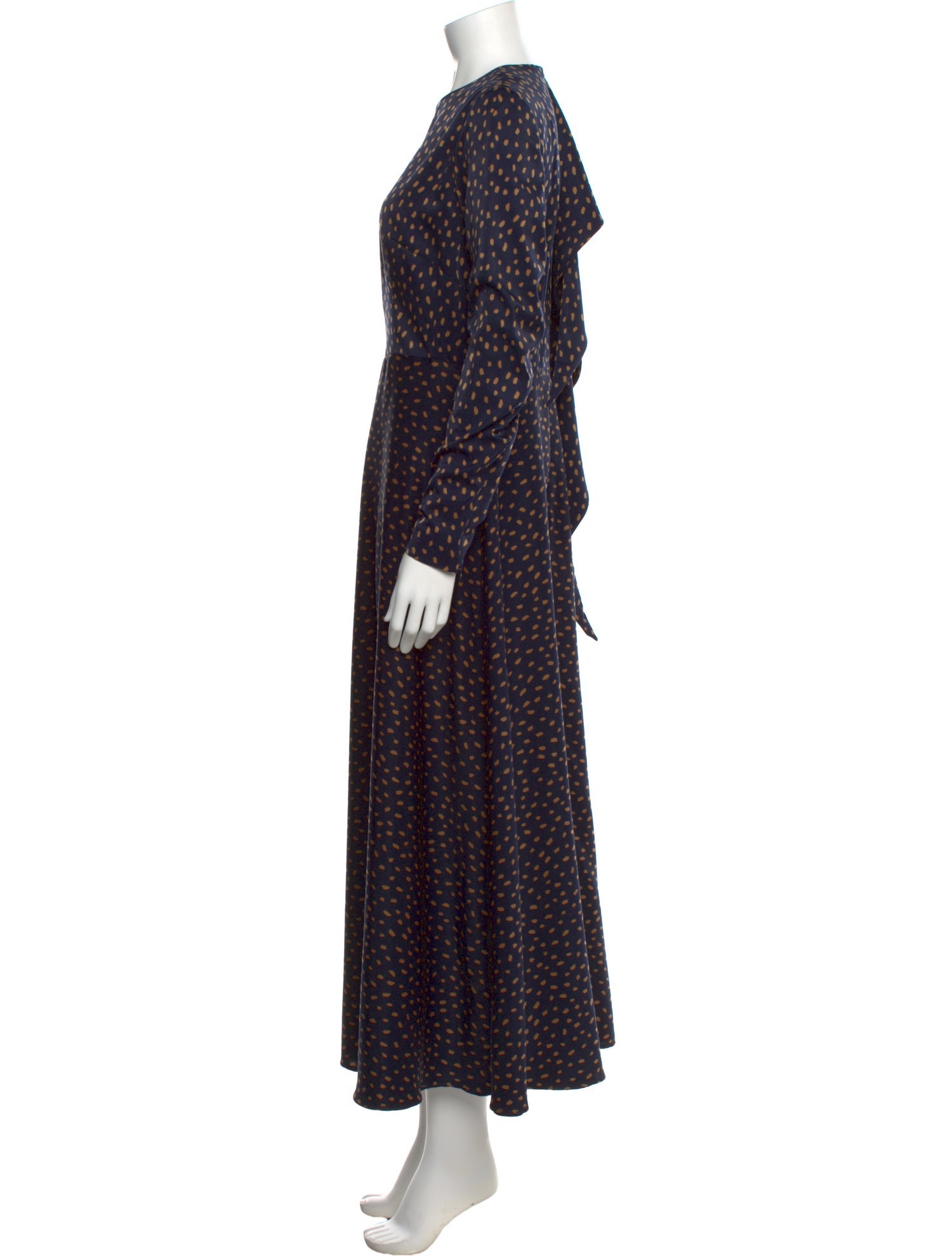 Lilia Stogova Polka Dot Print Long Dress