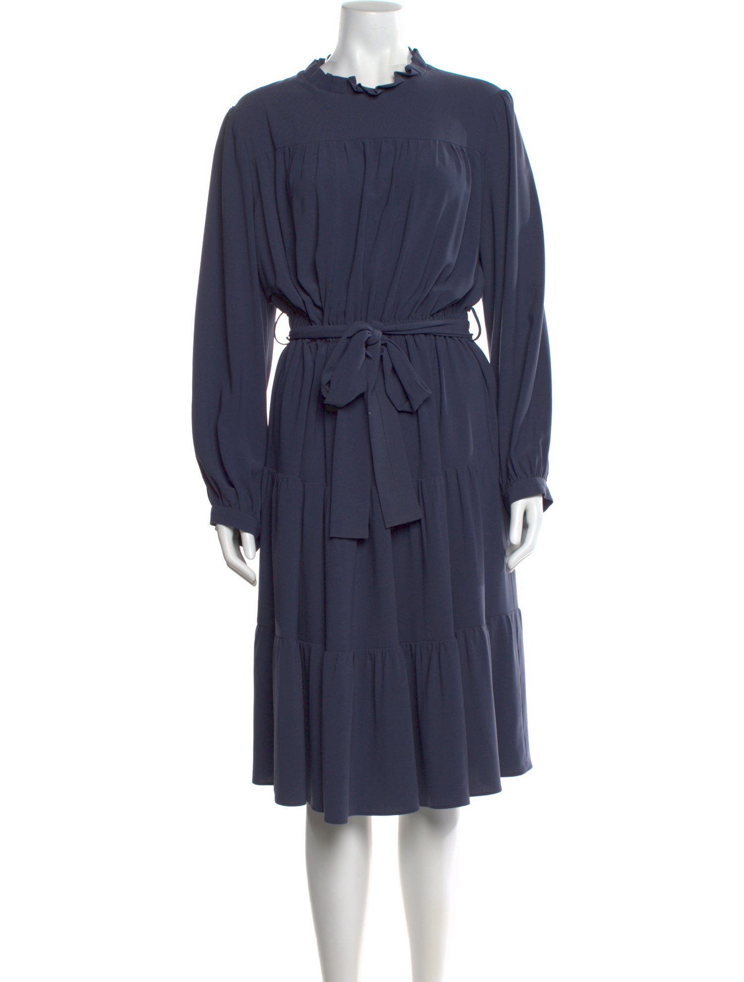 Lilia Stogova Mock Neck Midi Length Dress