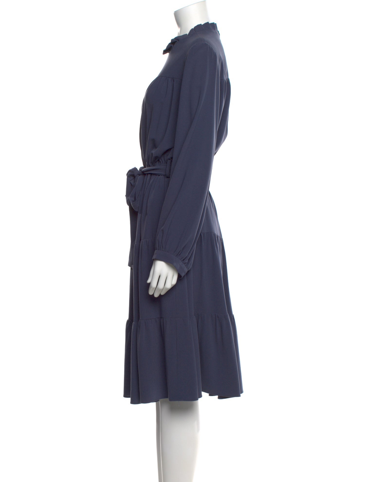 Lilia Stogova Mock Neck Midi Length Dress