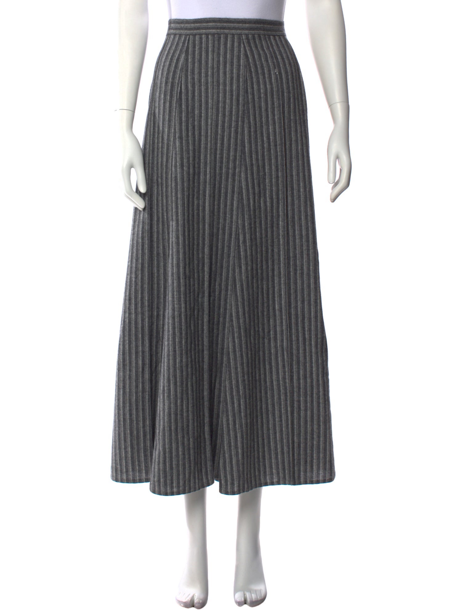 Lilia Stogova Striped Long Skirt