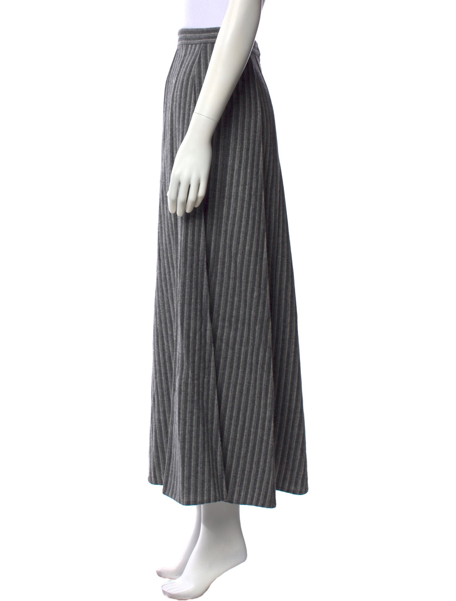 Lilia Stogova Striped Long Skirt