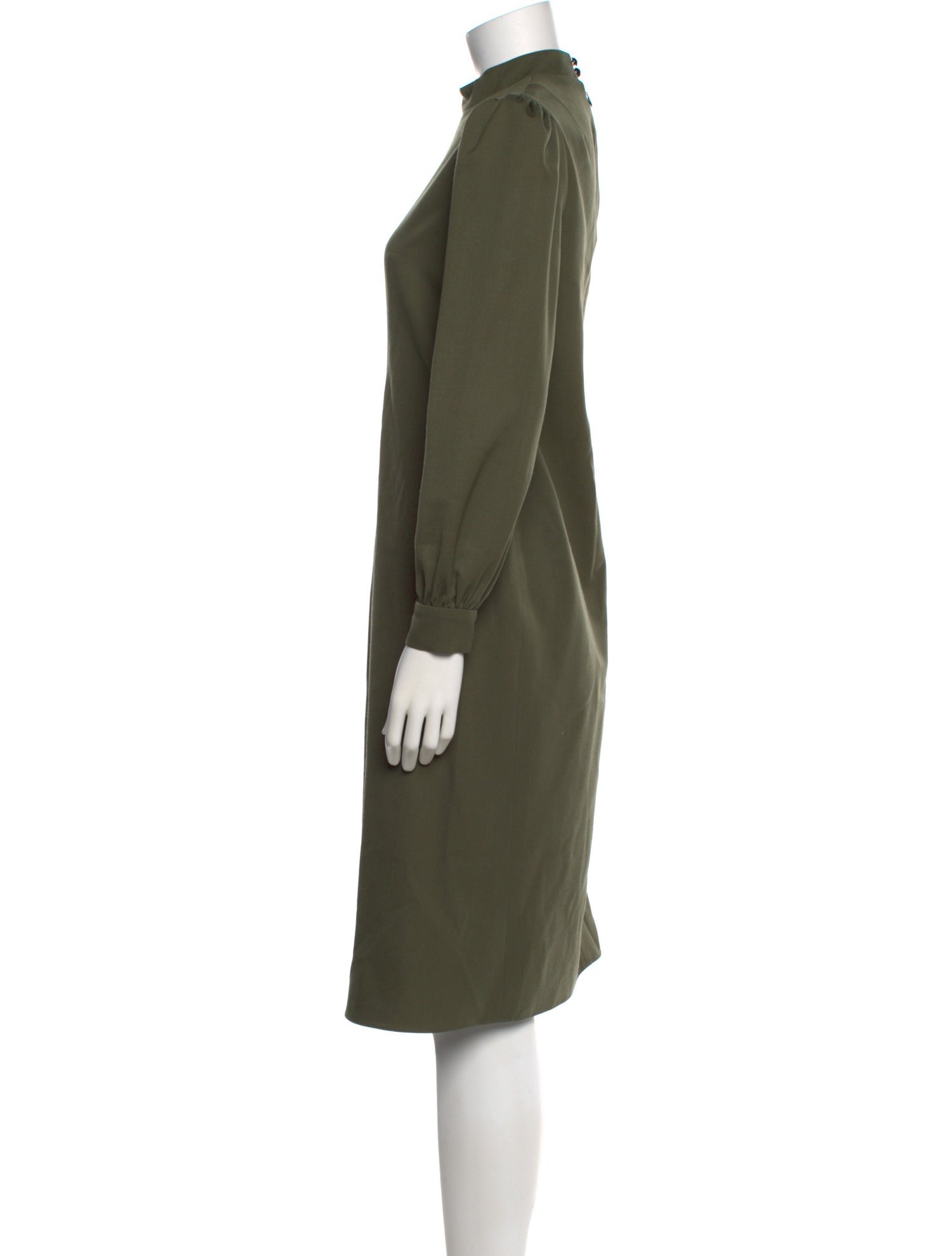 Lilia Stogova Mock Neck Knee-Length Dress