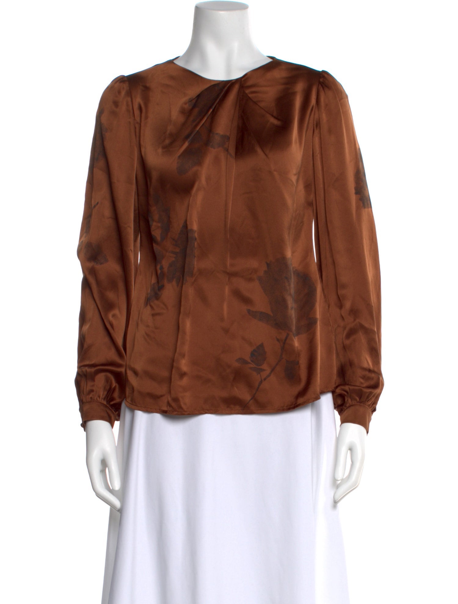 Lilia Stogova Silk Scoop Neck Blouse