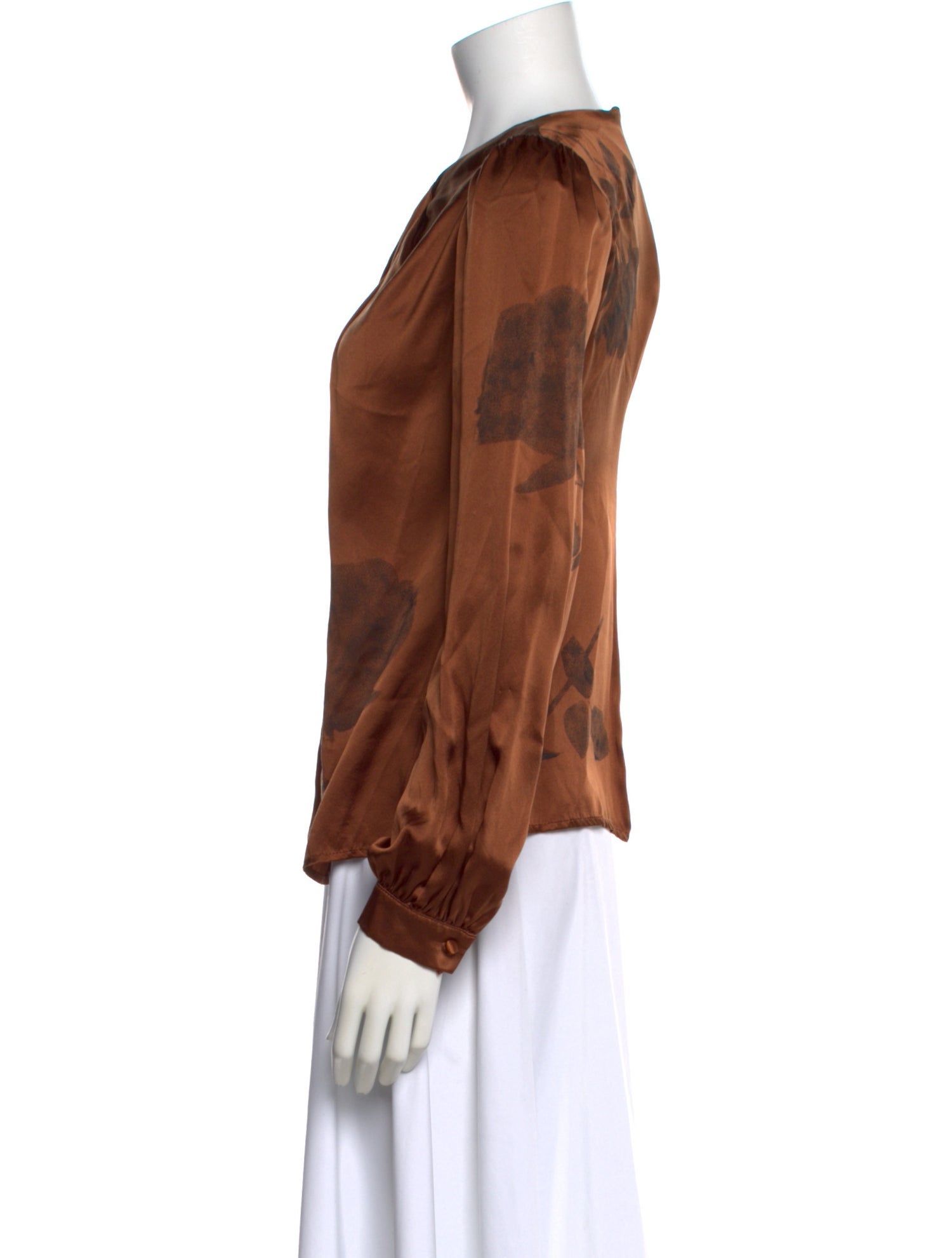 Lilia Stogova Silk Scoop Neck Blouse