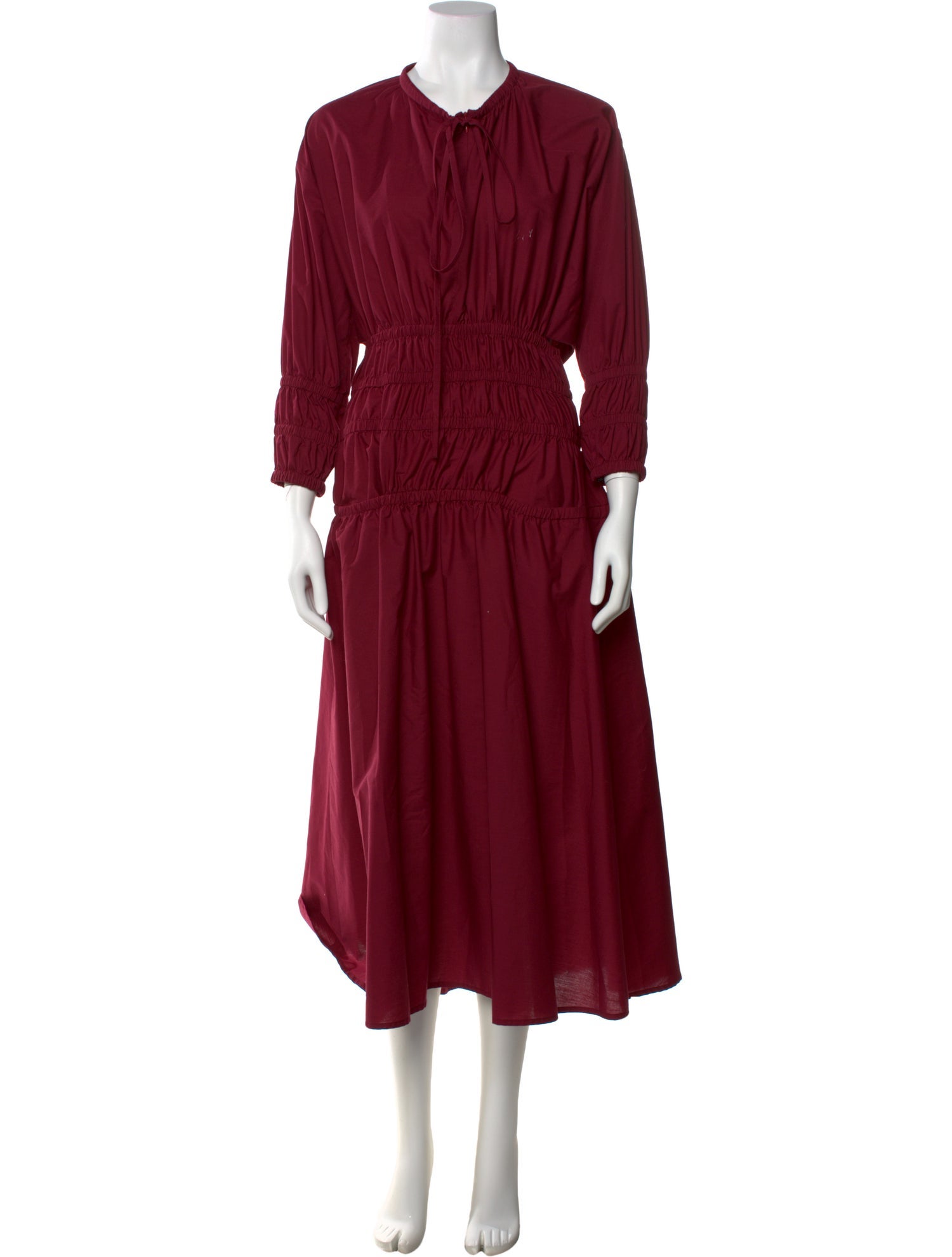 Lilia Stogova Crew Neck Long Dress