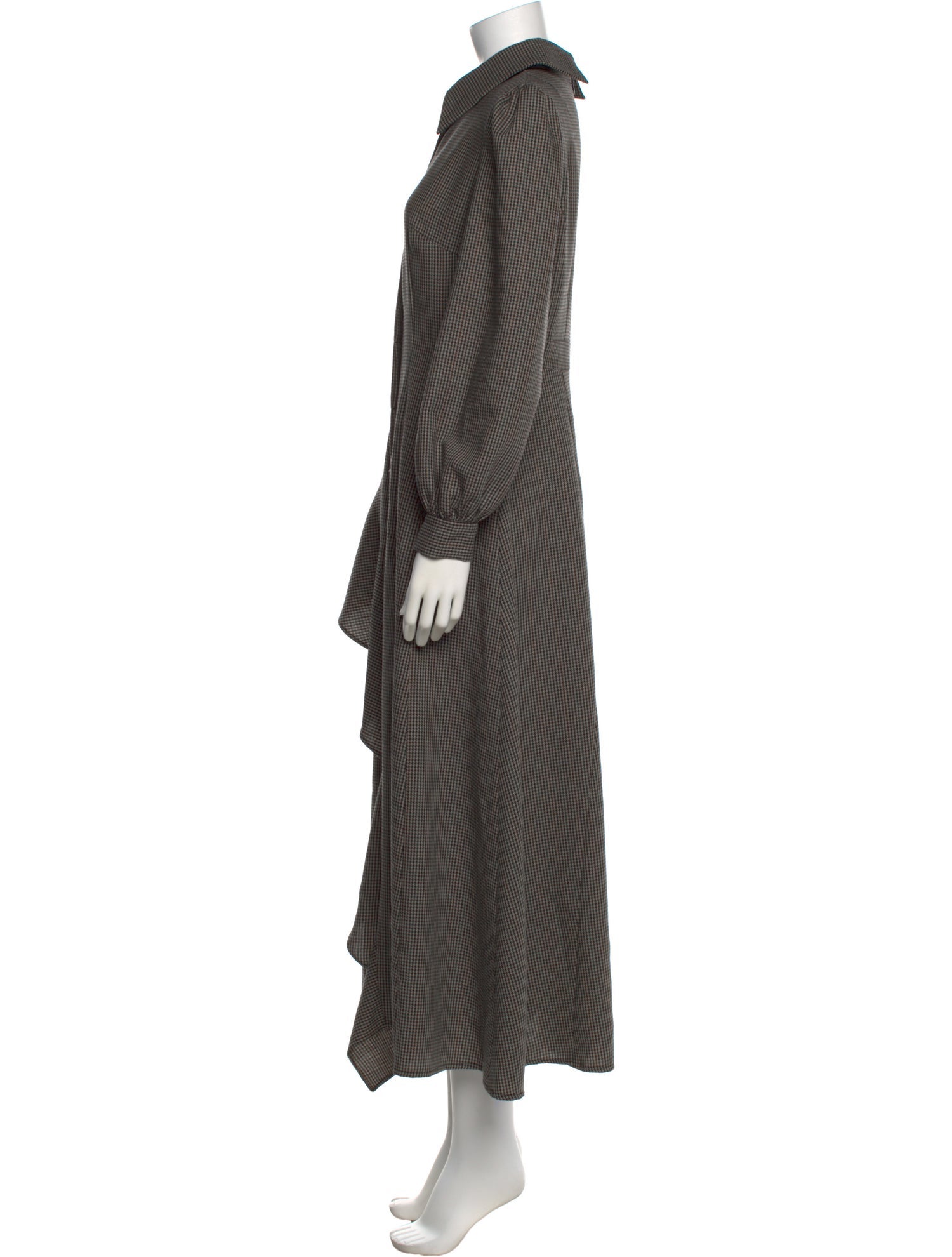 Lilia Stogova Plaid Print Long Dress