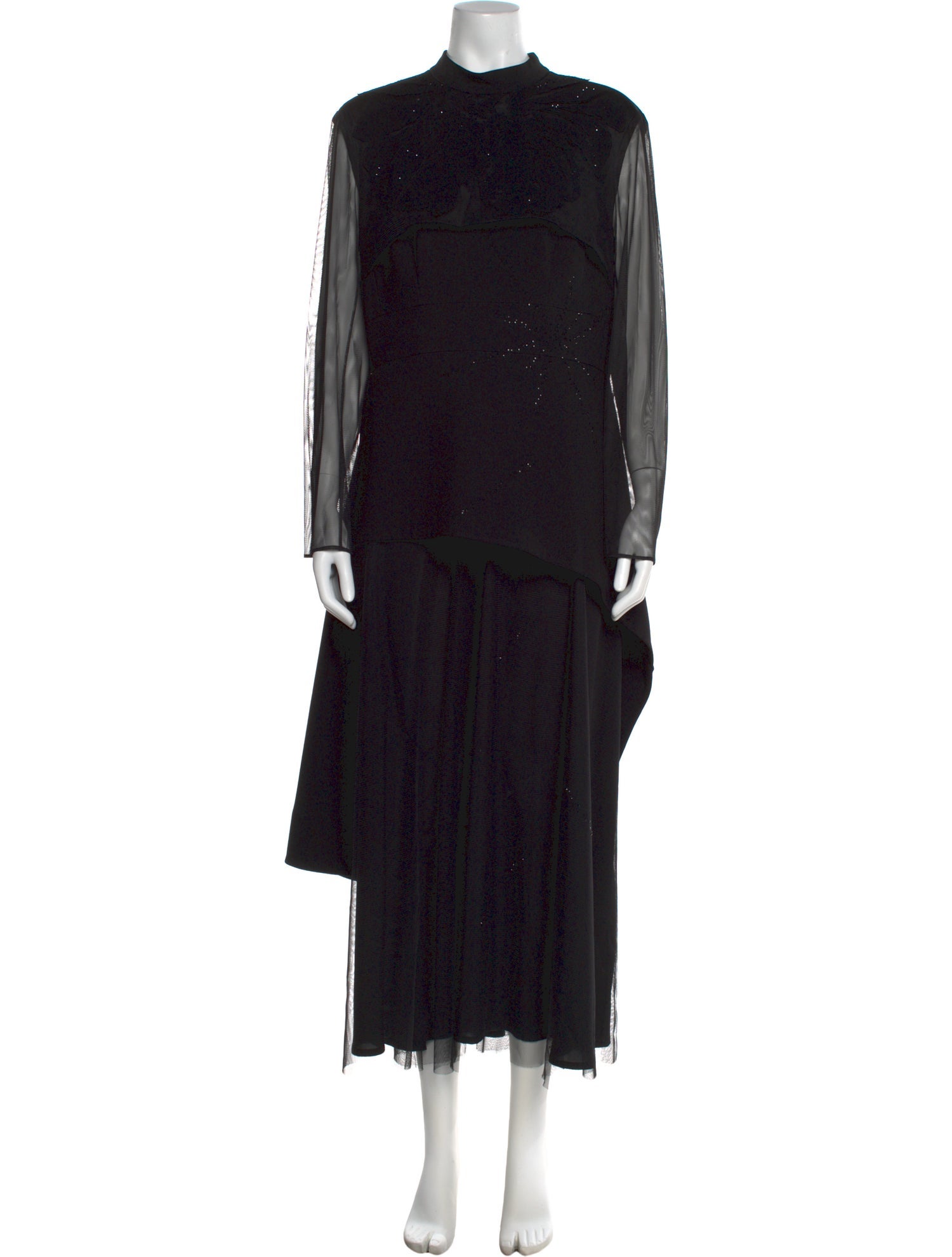 Lilia Stogova Mock Neck Long Dress