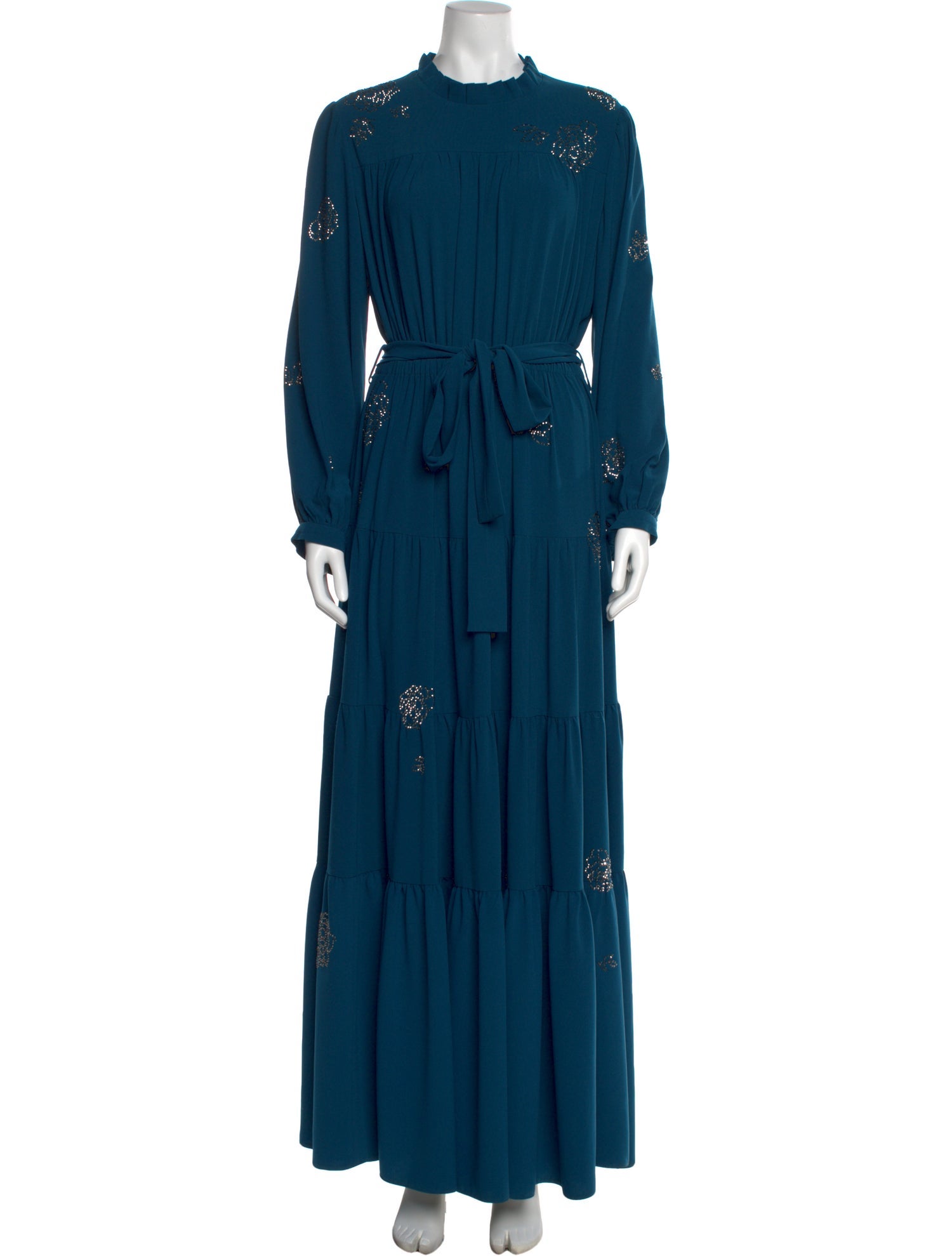 Lilia Stogova Mock Neck Long Dress
